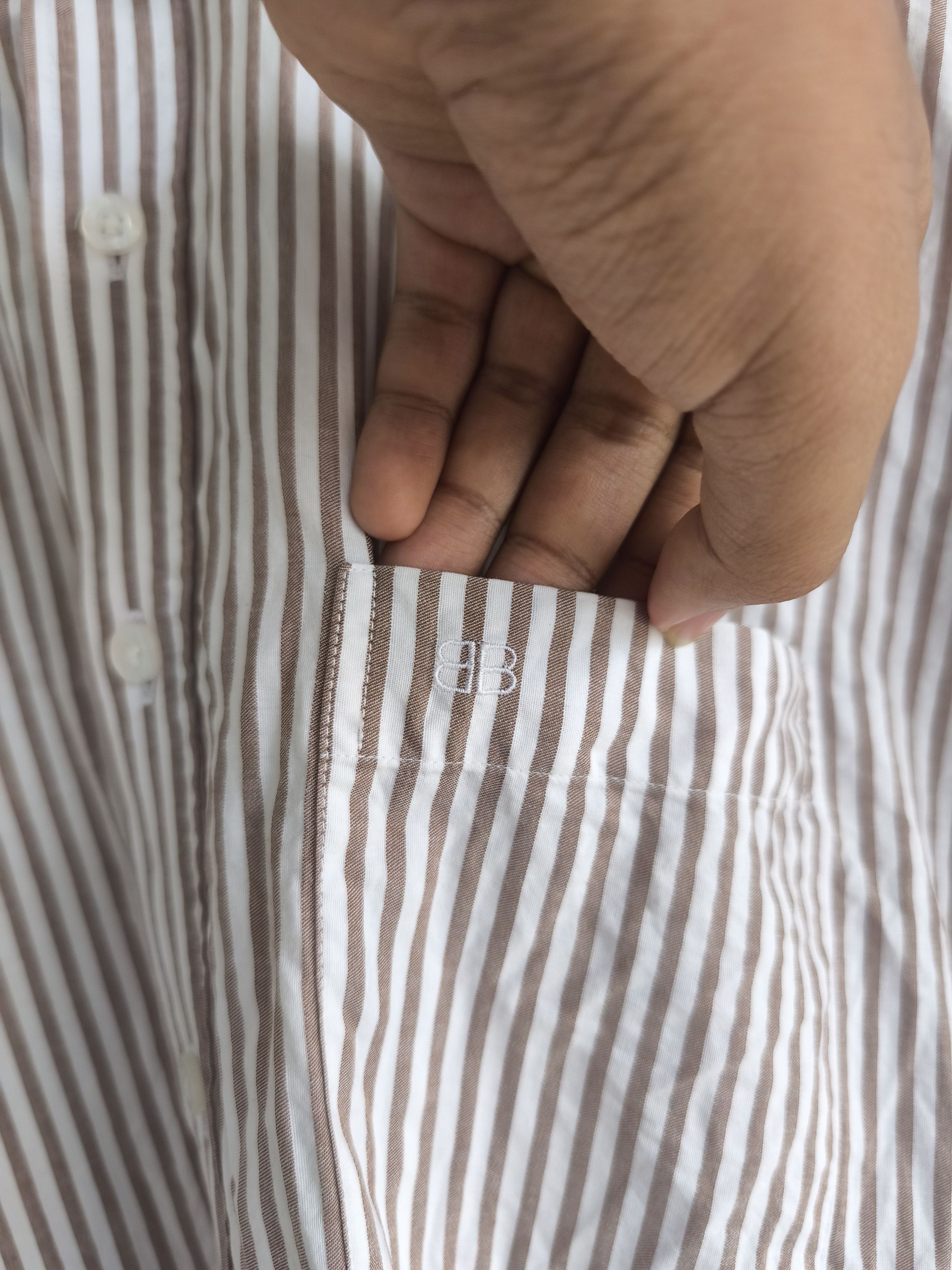 Balenciaga × Vintage Vintage Balenciaga stripe shirt Size US L / EU 52-54 / 3 - 2 Thumbnail