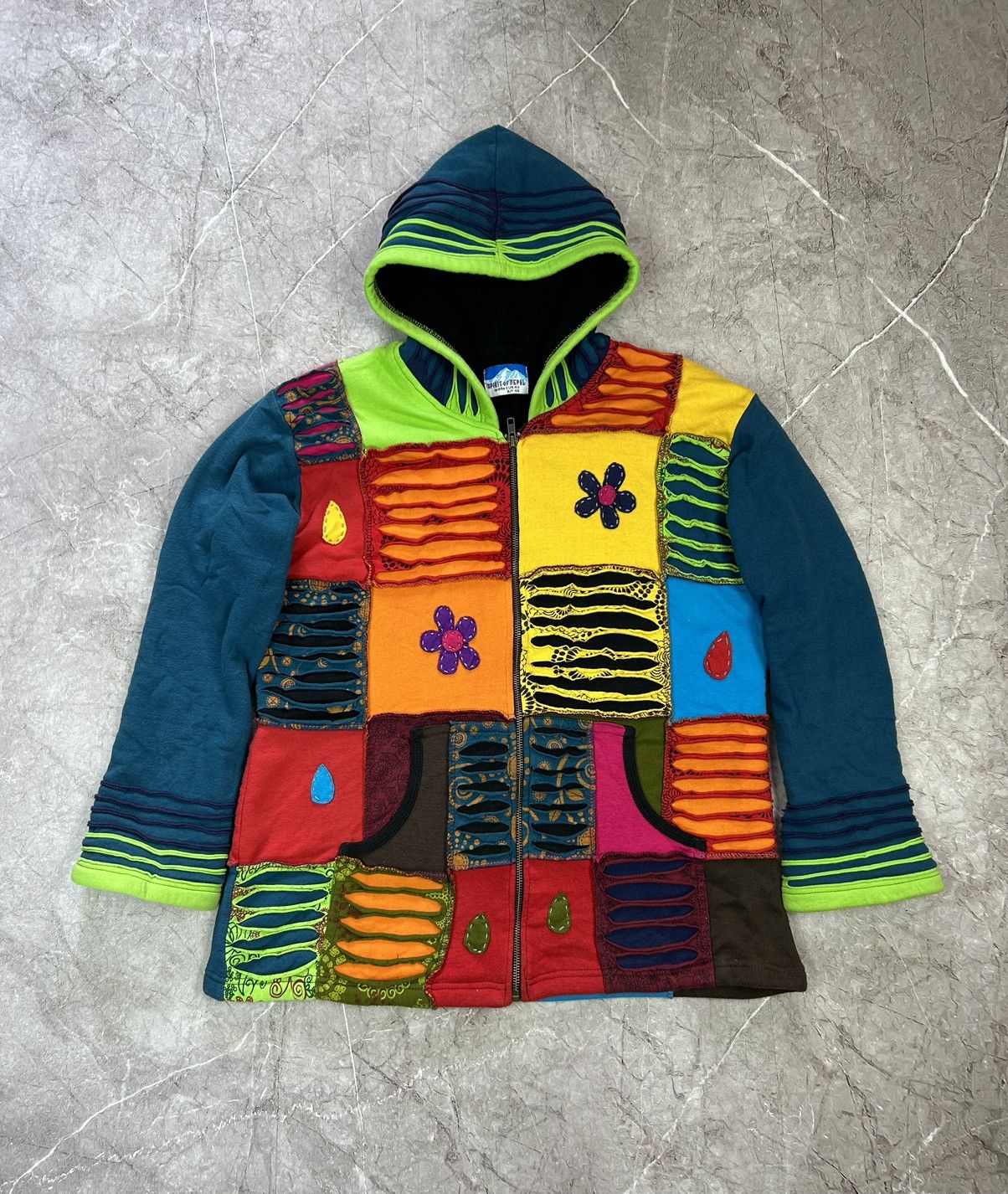 Japanese Brand × Vintage Vintage patchwork jacket made in Nepal Size US L / EU 52-54 / 3 - 2 Thumbnail