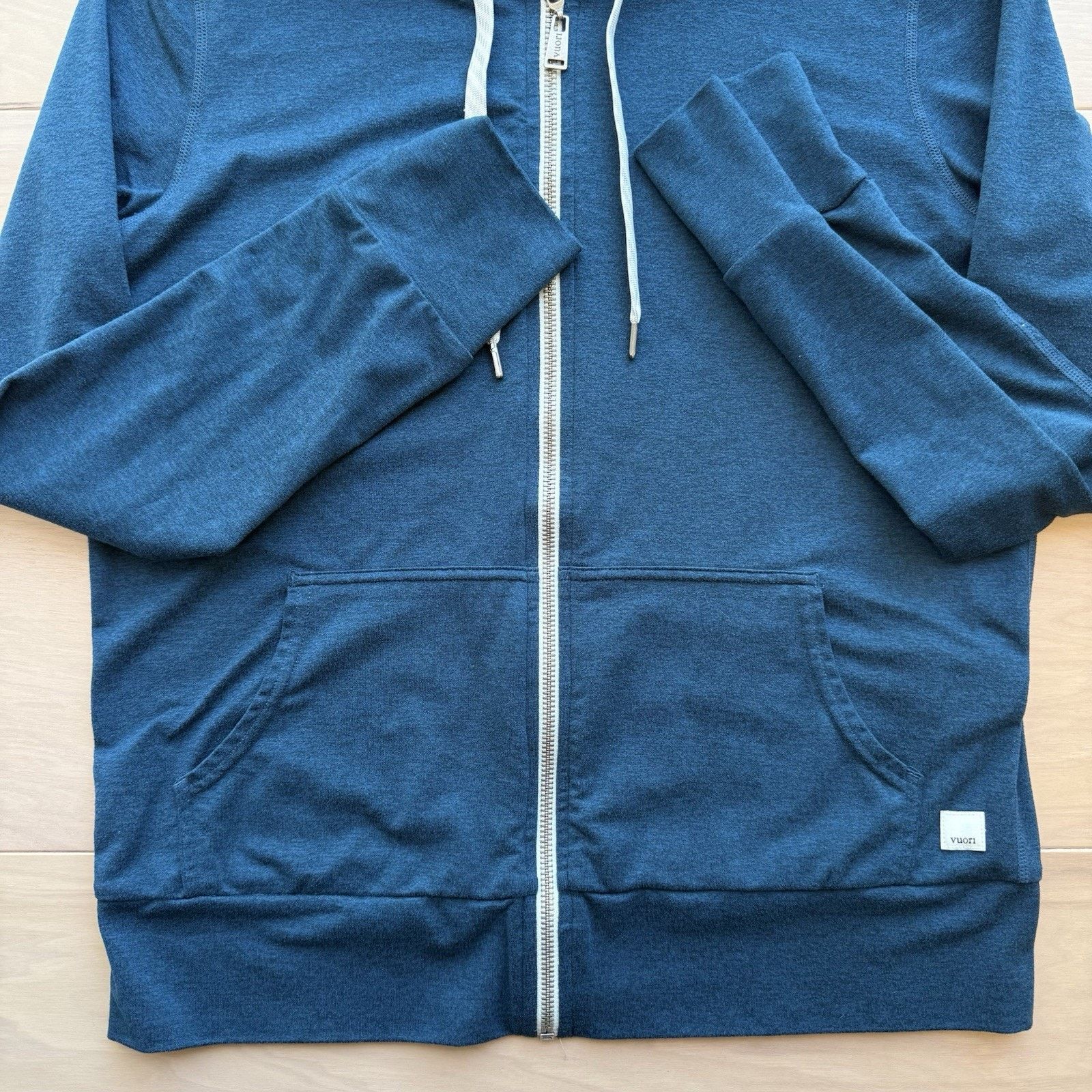 Vuori Vuori Halo Performance Hoodie XS Blue Full Zip Jacket Hooded Size XS / US 0-2 / IT 36-38 - 5 Thumbnail