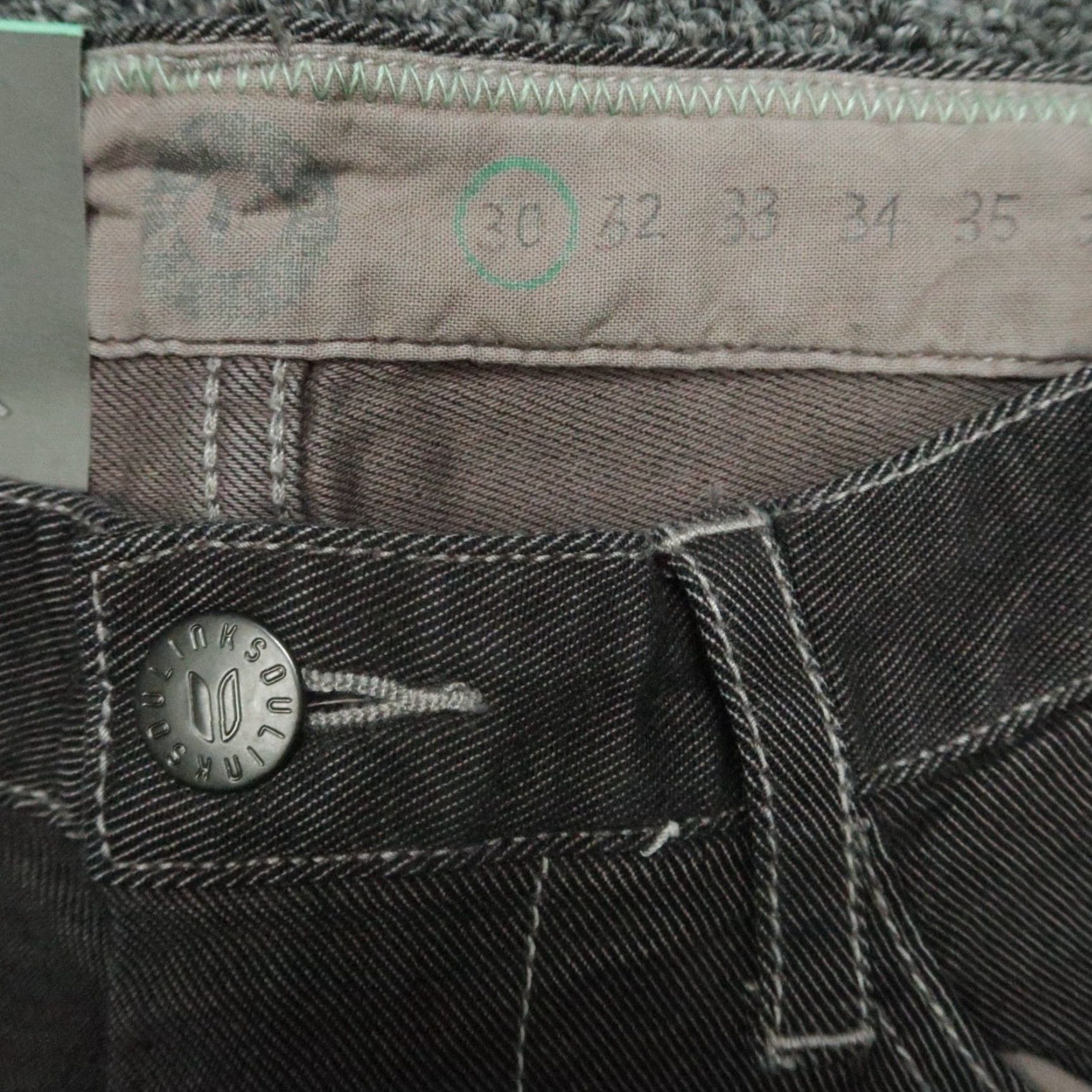 Denime Linksoul Jeans Men 30x32 Granite Gray Denim 5-Pocket Straight NWT Size US 30 / EU 46 - 4 Thumbnail