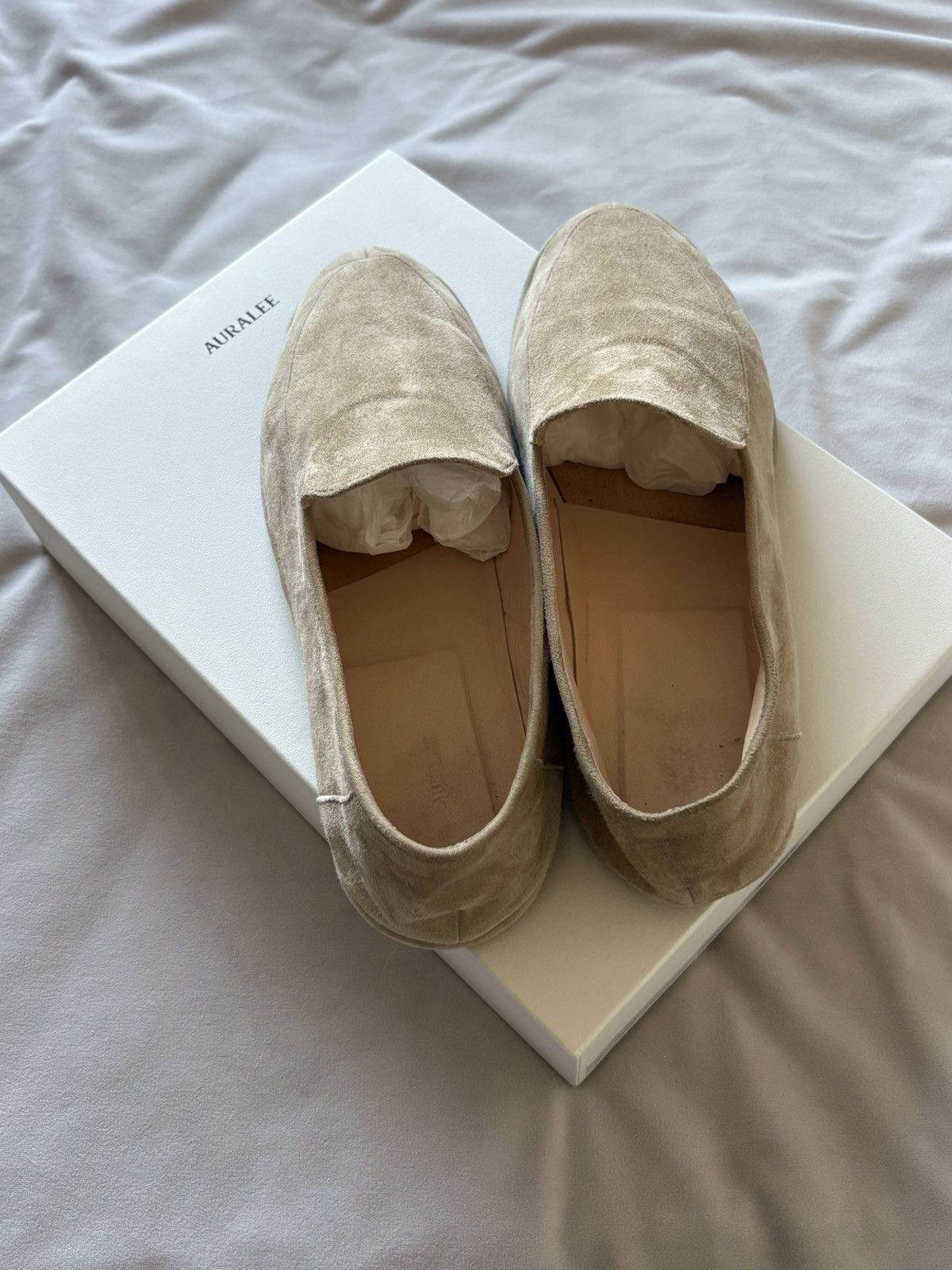 Auralee Soft Lamb Suede Loafers Size US 9.5 / EU 42-43 - 3 Thumbnail