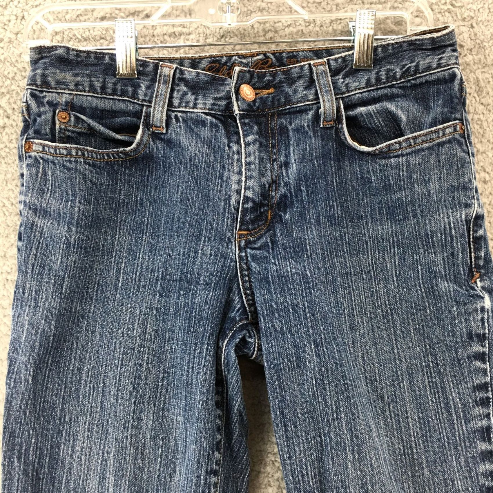 Eddie Bauer Eddie Bauer Jeans Womens Bootcut Blue Medium Wash Denim Mid Rise Zip Fly 4R Inseam 27.5in Regular Fit Bootscut Jeans Womens Size 27" / US 4 / IT 40 - 2 Thumbnail