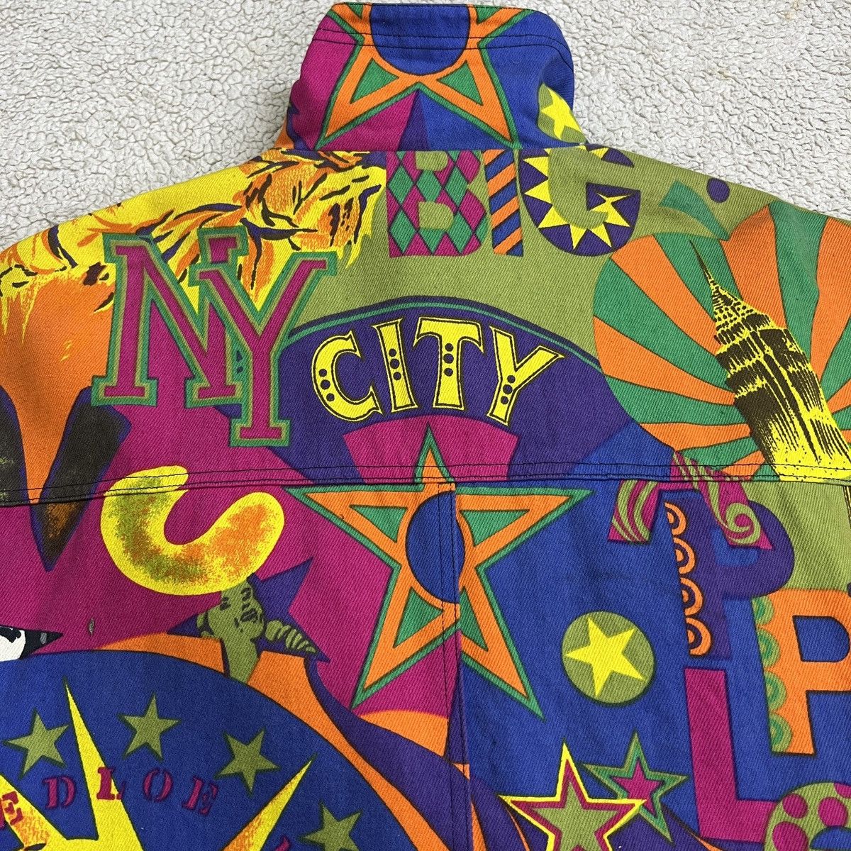 Versace Jeans Couture 💥VERSACE LIBERTY DENIM BOMBER JACKET Size US XL / EU 56 / 4 - 16 Thumbnail