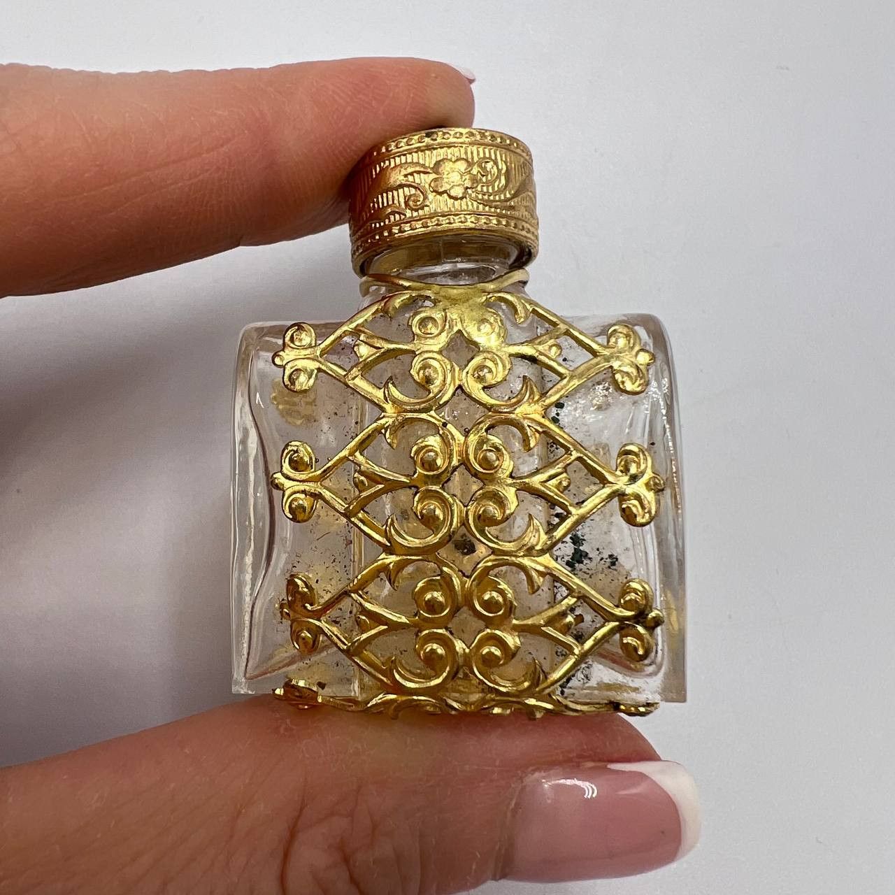 Vintage 1980's Vintage Czech Bohemia Glass Perfume Flask Bottle Size ONE SIZE - 4 Thumbnail