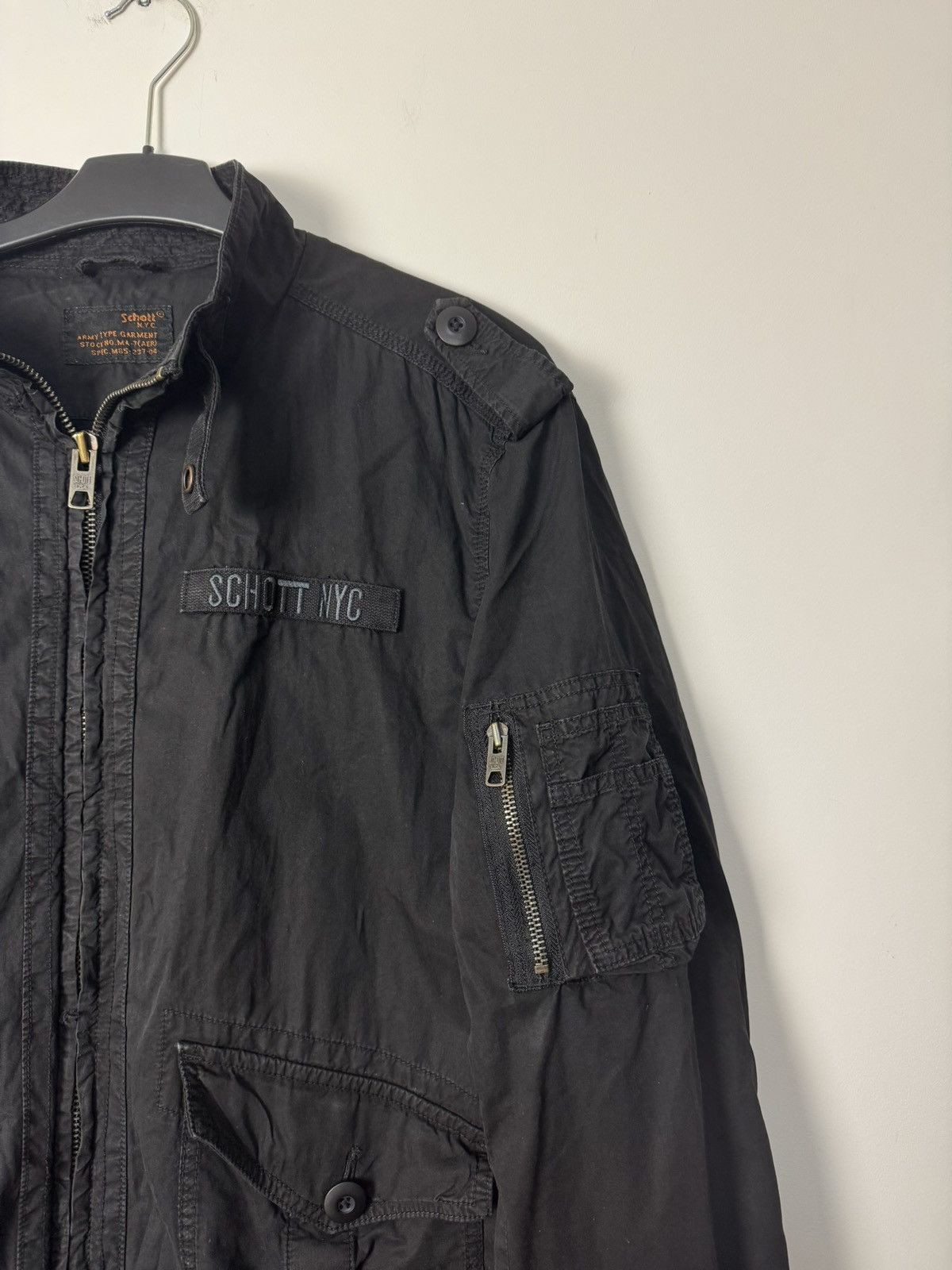 Schott Schott NYC Military Jacket M65 Style Black Archive Style Size US XXL / EU 58 / 5 - 7 Thumbnail