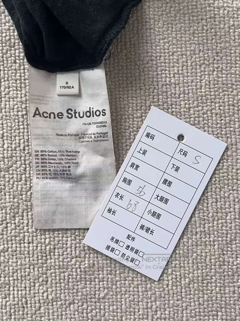 Acne Studios Acne Studios 1996 Series Letter Print Crewneck Short Sleev Size US S / EU 44-46 / 1 - 5 Thumbnail