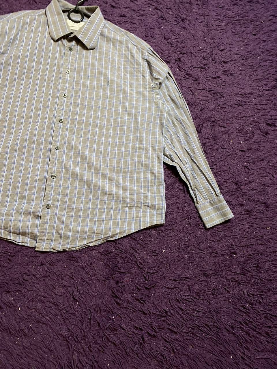 Yves Saint Laurent Y2K gray print shirt Yves Saint Laurent luxury Vintage Size US XL / EU 56 / 4 - 9 Thumbnail