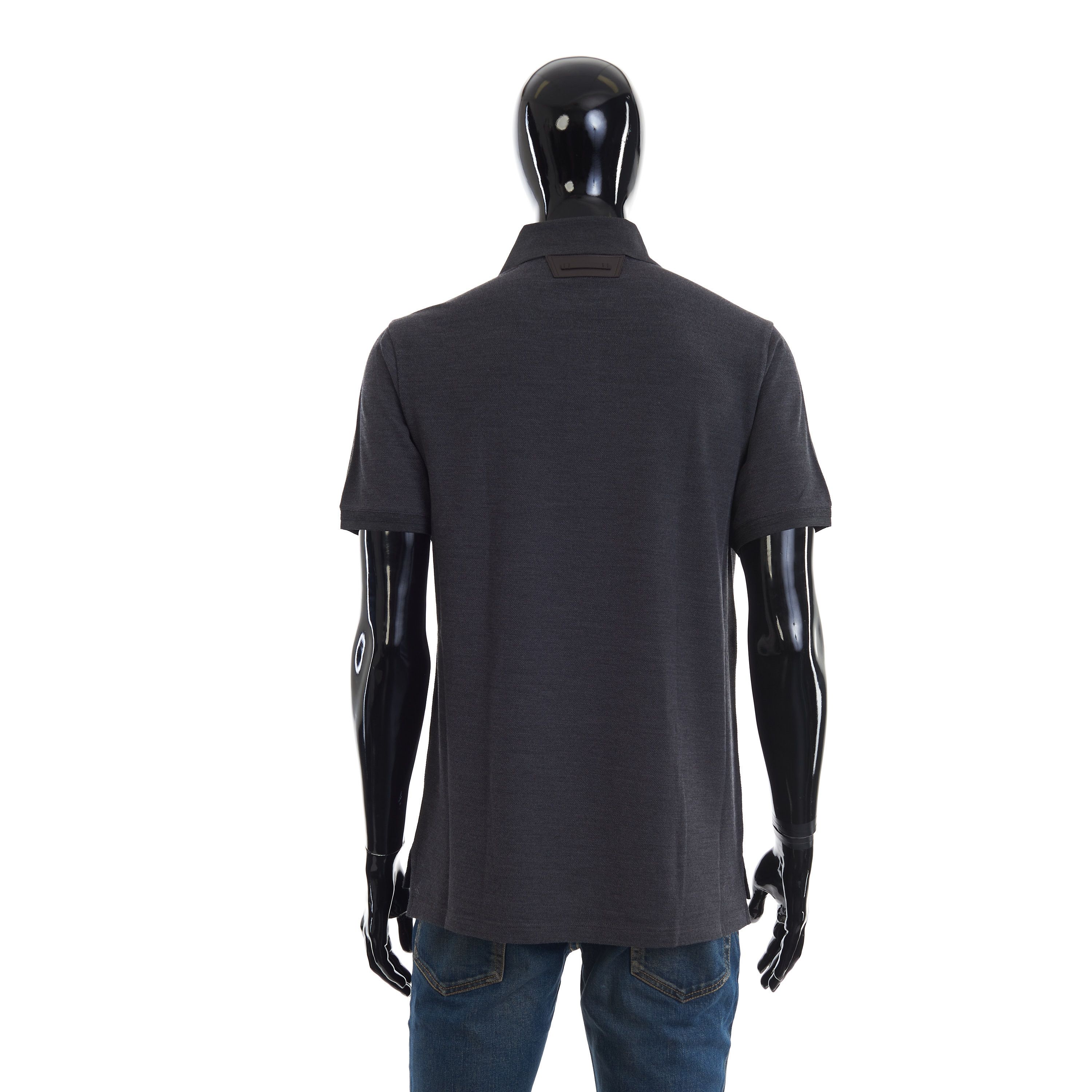 Berluti Polo Shirt With Leather Detail, Mulberry Silk & Wool Size US S / EU 44-46 / 1 - 5 Thumbnail