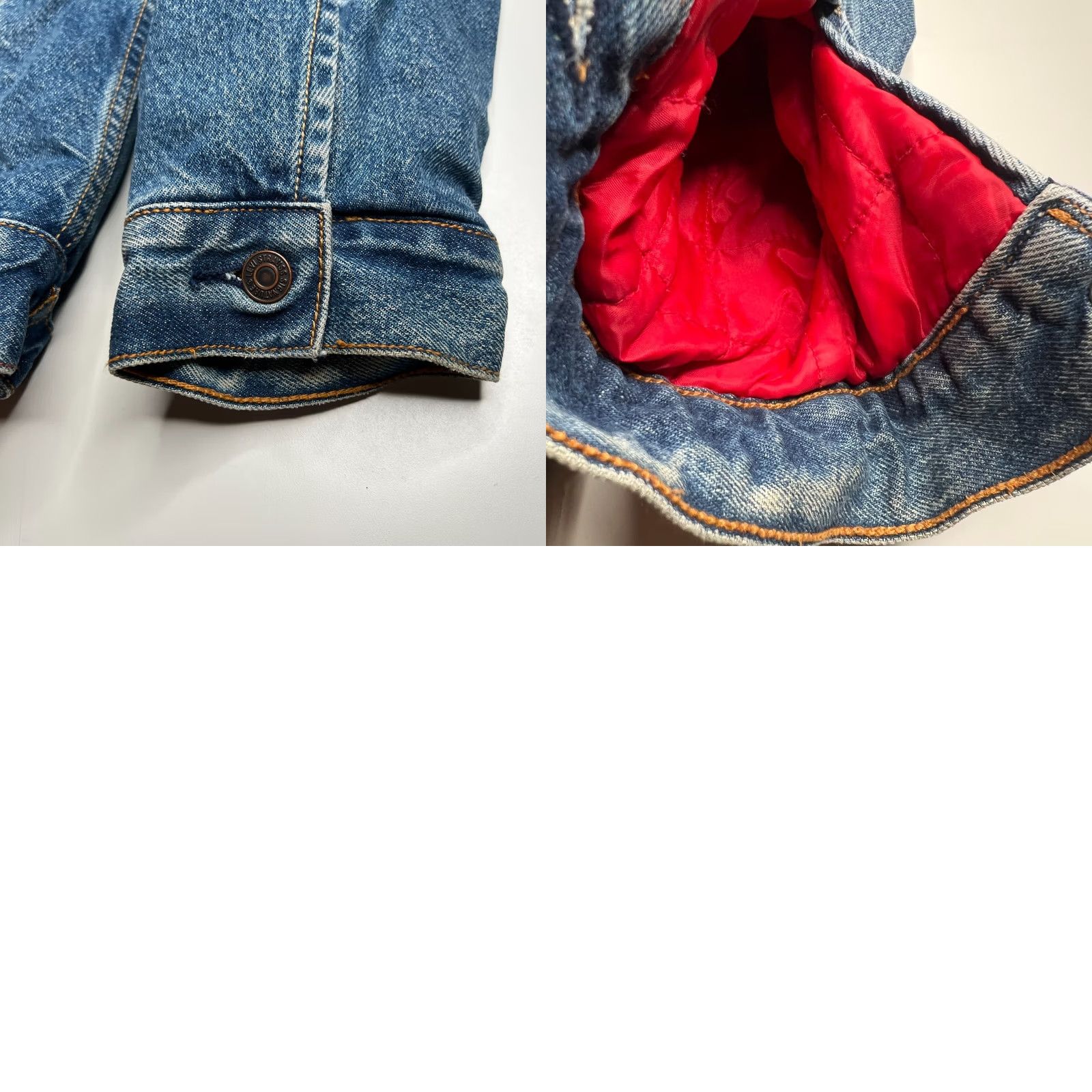 Levi's Levi’s Strauss Signature Sherpa Lined Denim Trucker Jacket Men’s L Blue Jean Red Size US 33 - 9 Thumbnail