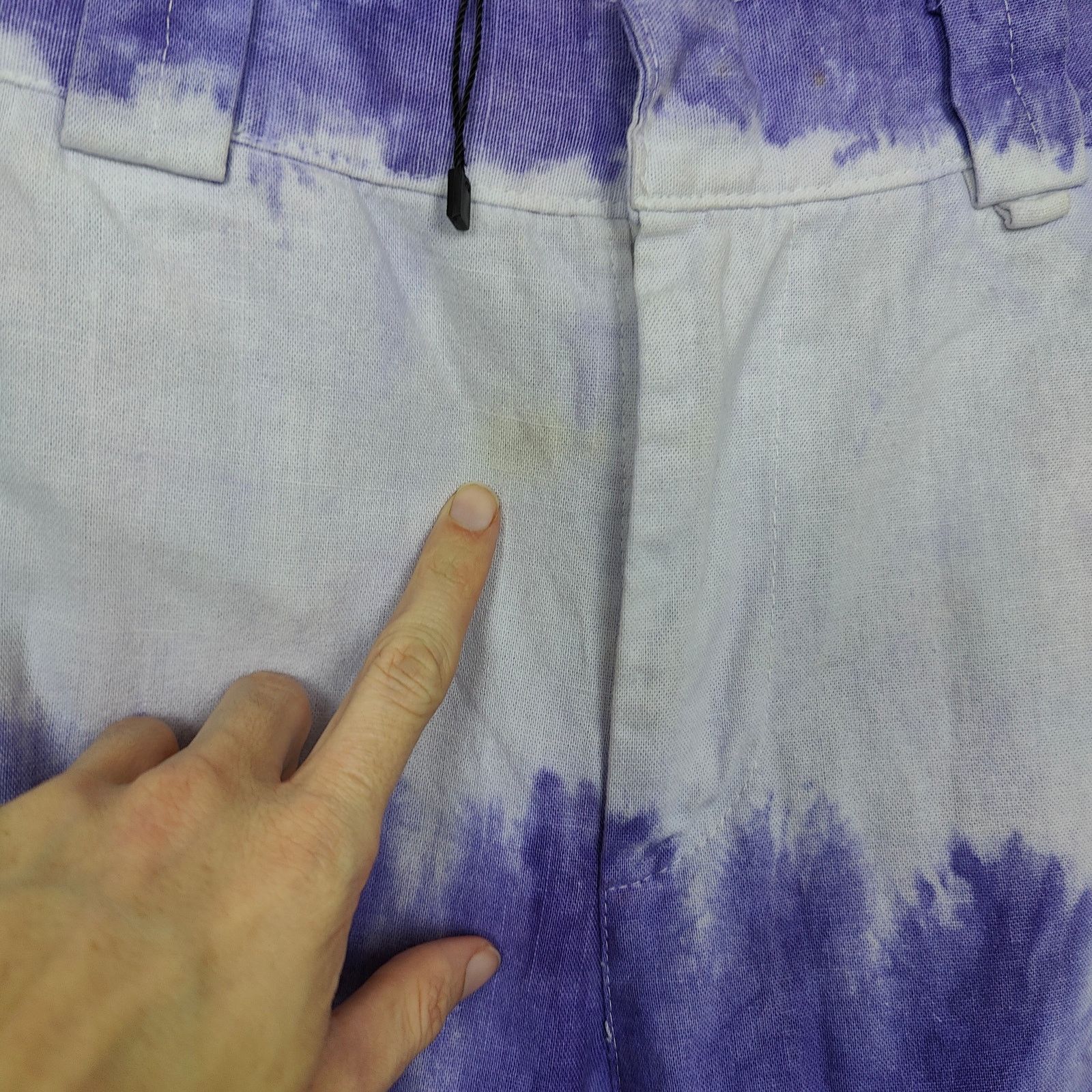 Other OMighty Tie Dye Pants Womens Small White Purple Wide Leg Size 27" / US 4 / IT 40 - 4 Thumbnail