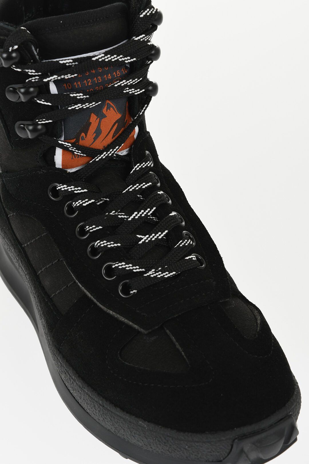 Maison Margiela og1mm1125 Leather Climber Hi-Top Sneakers in Black Size US 6 / IT 36 - 4 Thumbnail