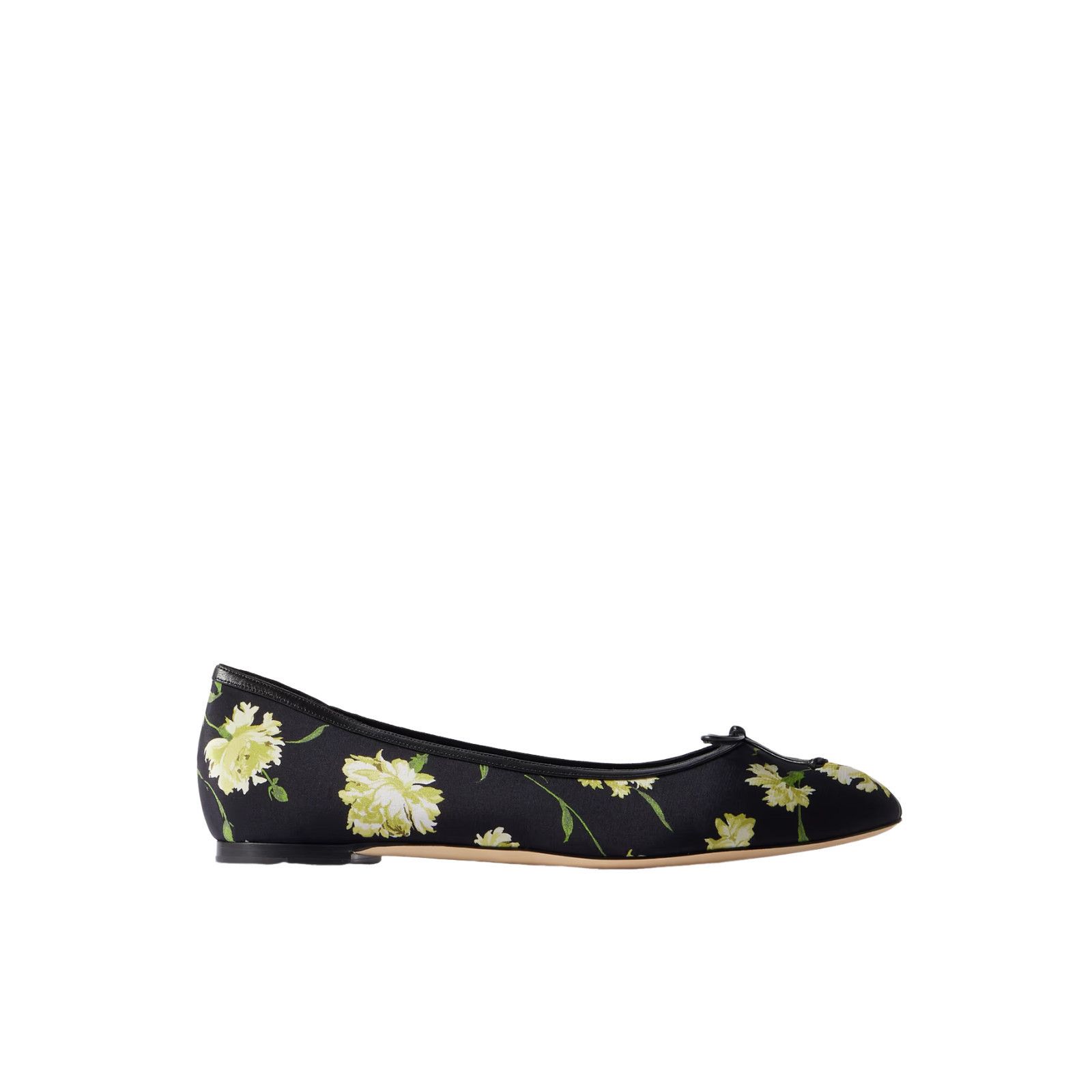 MANOLO BLAHNIK Verallim Black Satin Flats New & Authentic (W