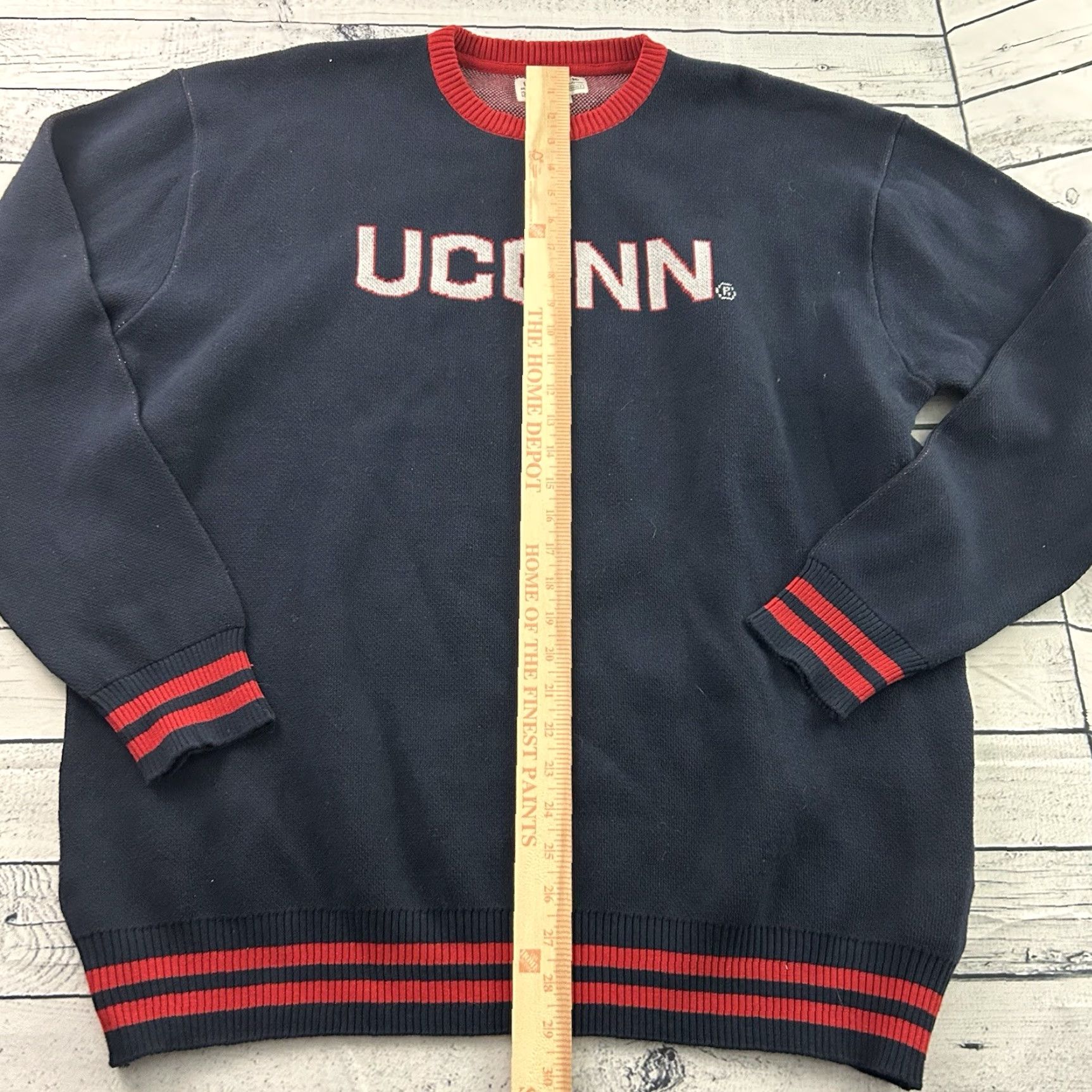 Vintage UCONN Huskies Pullover Crewneck Sweater Men's 2XL Blue Red Uscape Size US XXL / EU 58 / 5 - 3 Thumbnail