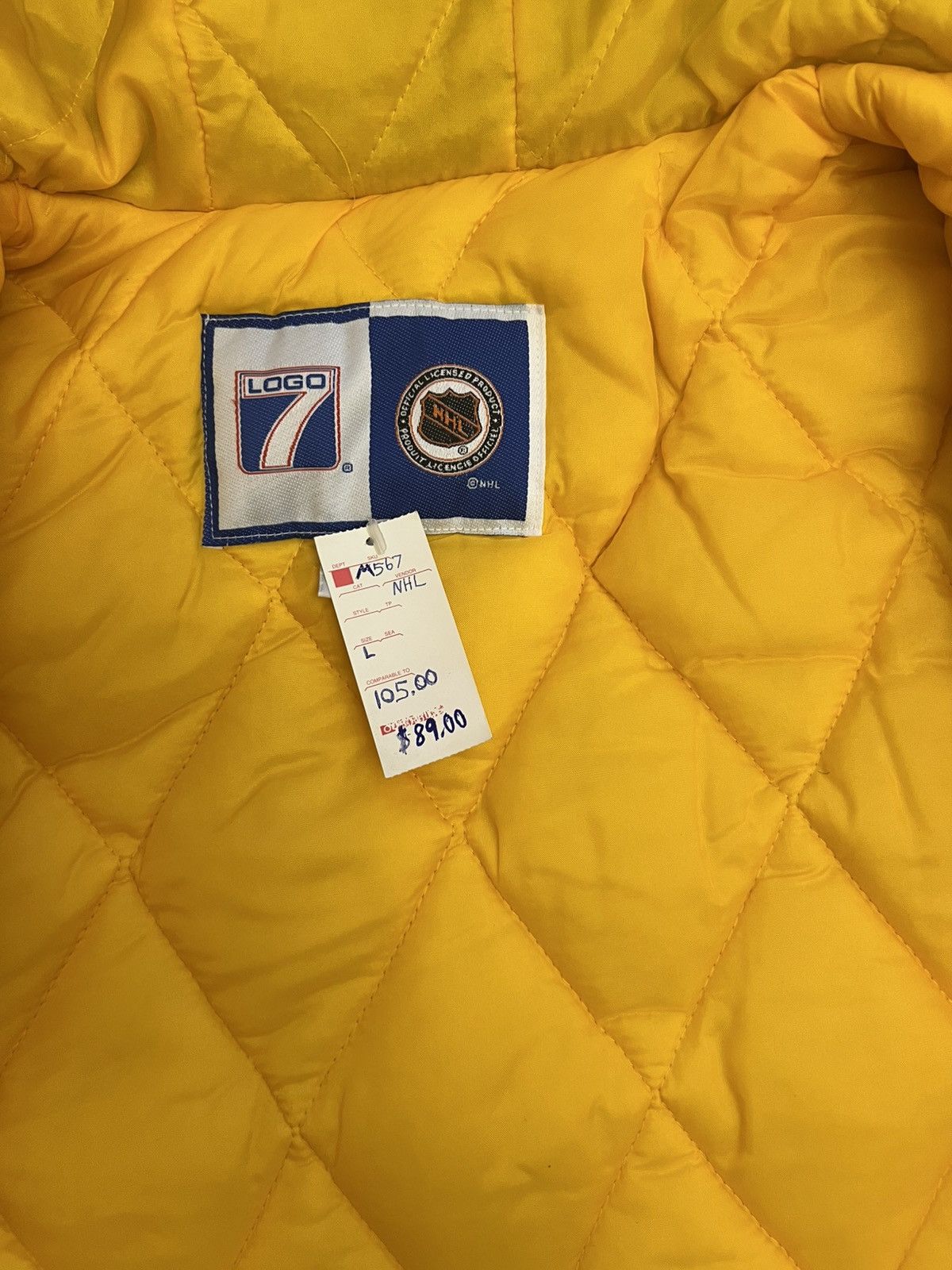 Logo 7 Vintage 90s Logo 7 St. Louis Blues NHL Hooded Puffer Jacket Size US L / EU 52-54 / 3 - 10 Thumbnail