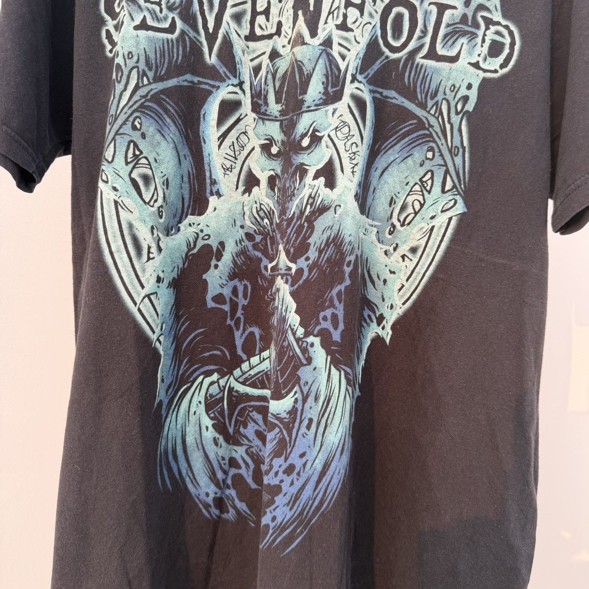 Band Tees Avenged Sevenfold Skull Wolf Graphic Band Tee Size US XL / EU 56 / 4 - 2 Thumbnail