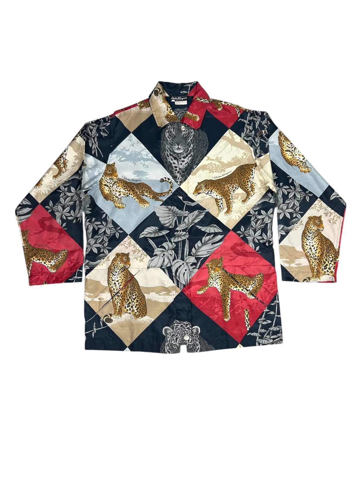 Salvatore Ferragamo Vintage 90’s Salvatore Ferragamo Leopard Print Jacket. J0125 Size US M / EU 48-50 / 2 - 1 Thumbnail