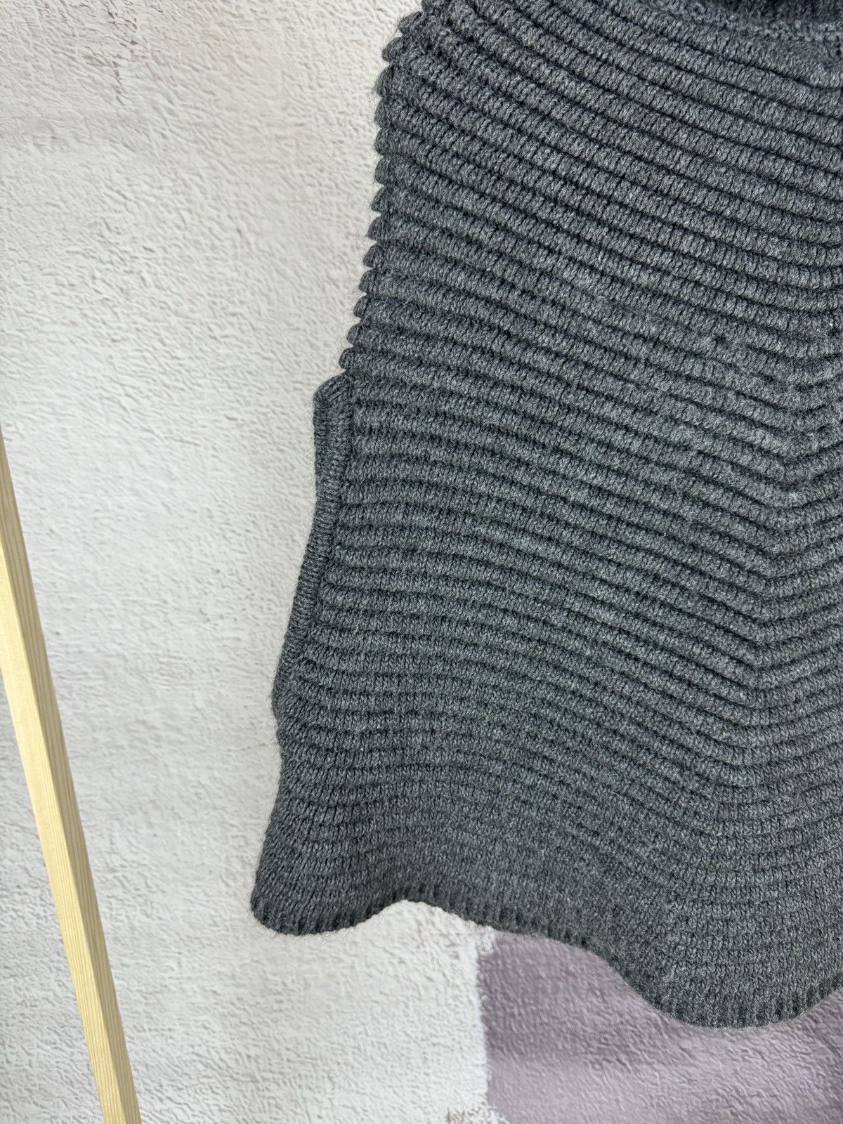 Diesel Diesel avant garde vintage grey turtleneck poncho sweater Size S / US 4 / IT 40 - 4 Thumbnail