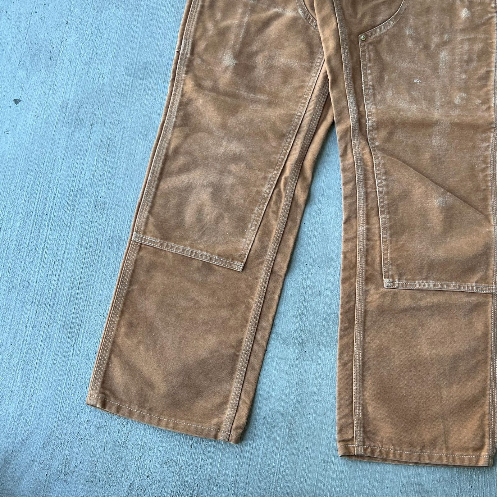 Carhartt × Vintage Carhartt brown double knee work wear carpenter pants Size US 27 - 8 Thumbnail