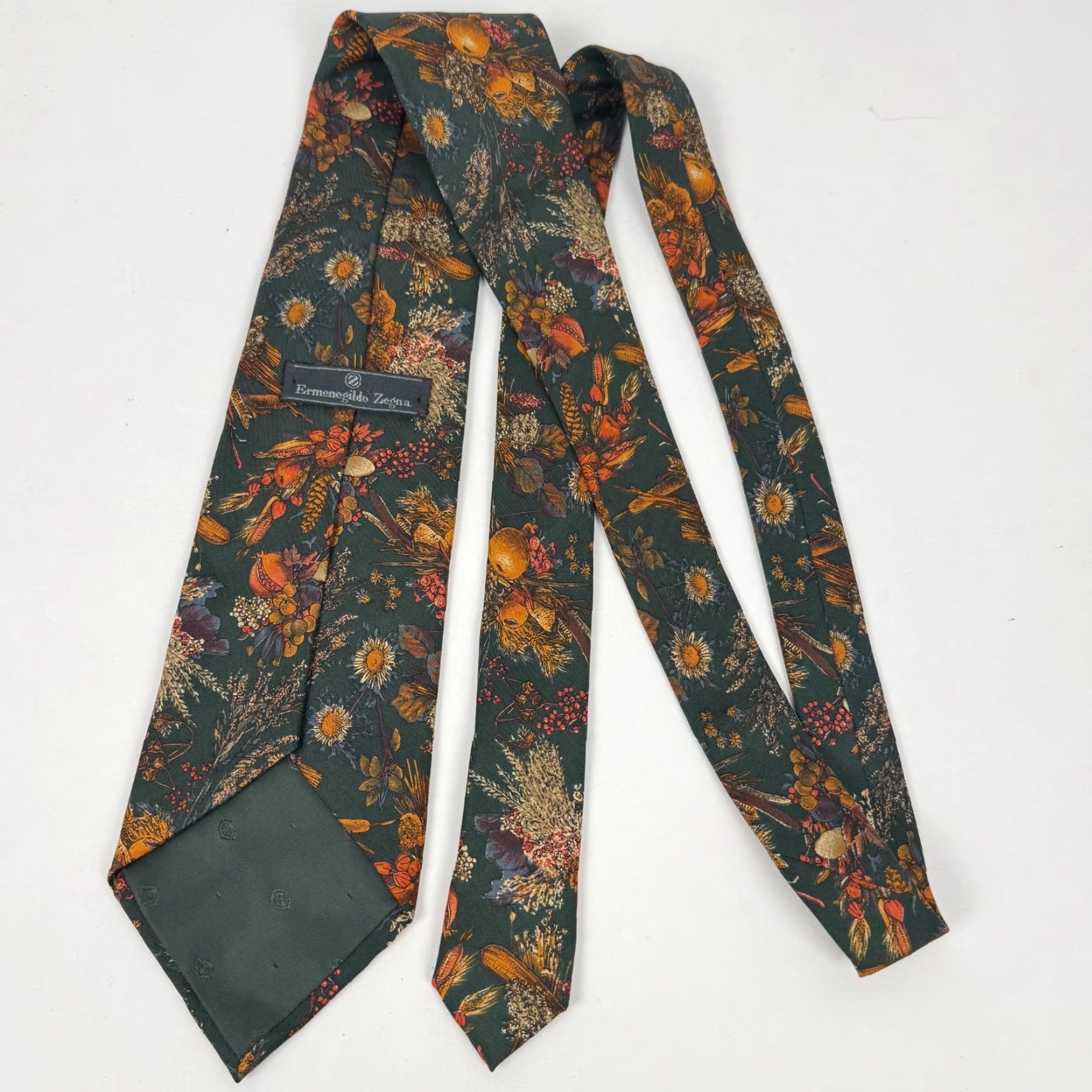Ermenegildo Zegna Ermenegildo Zegna Silk Tie Green Floral Italy Men One Size Classic (57"-60") Size ONE SIZE - 3 Thumbnail