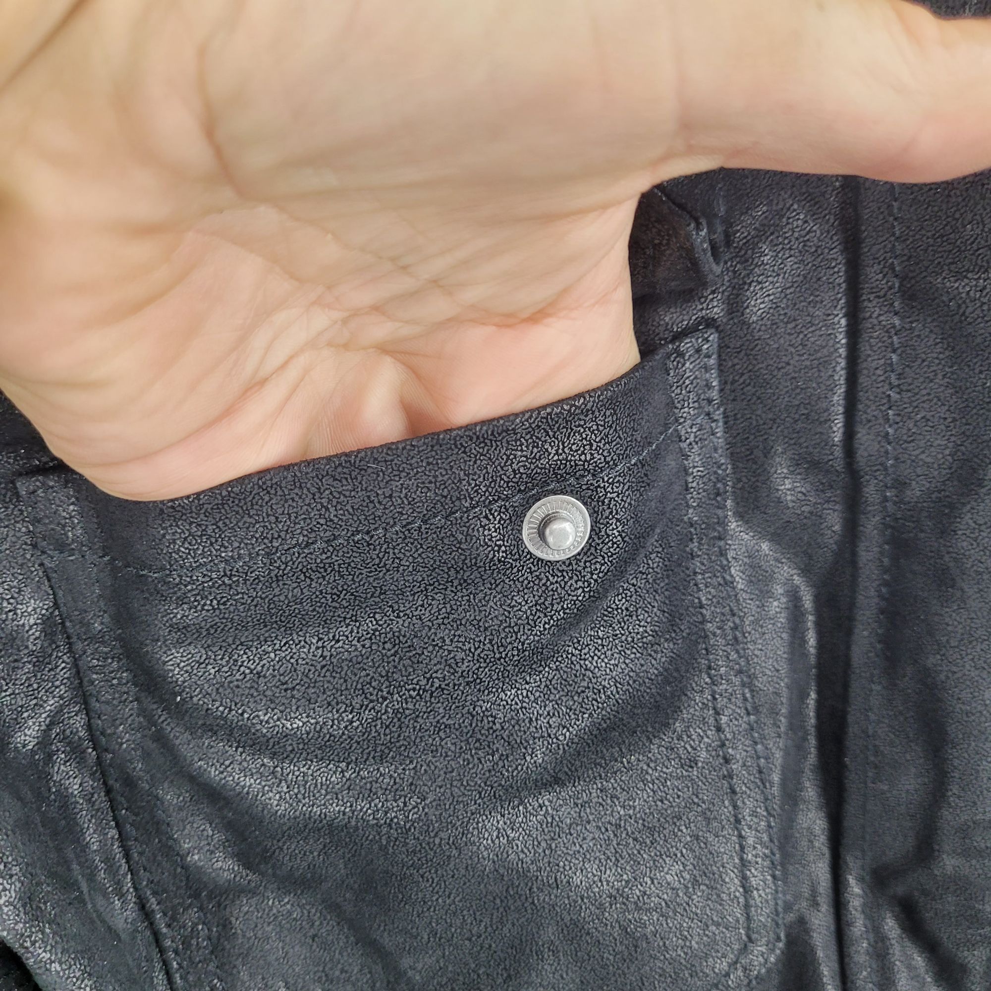 Other Flavor Mens Layered Pig Leather Hoodie Biker Moto Jacket M Size US M / EU 48-50 / 2 - 11 Thumbnail