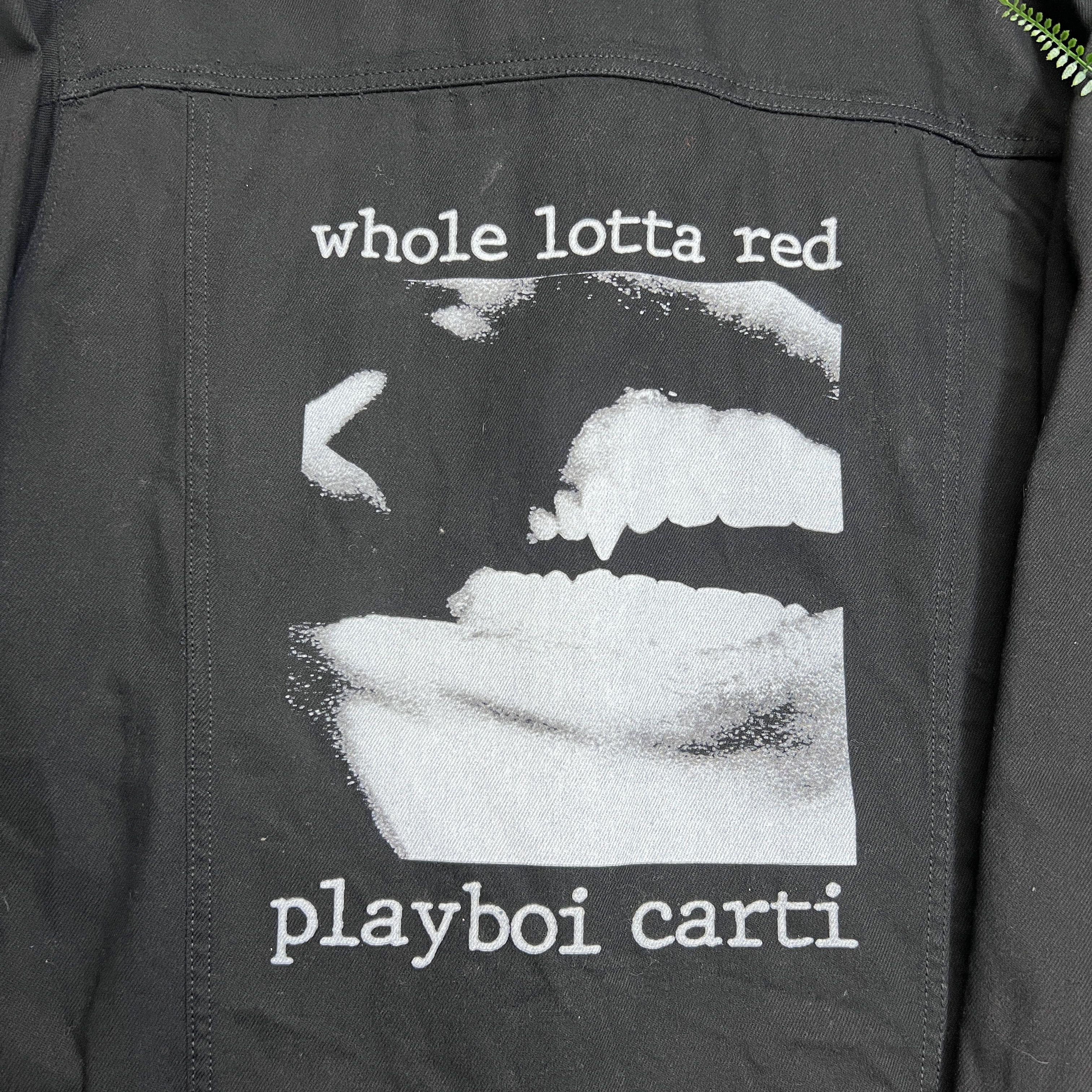 Playboi Carti Playboi Carti Whole Lotta Red Denim Jacket Size US XL / EU 56 / 4 - 4 Thumbnail
