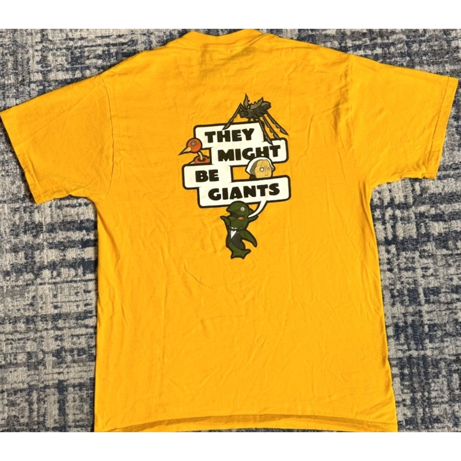 Fruit Of The Loom VINTAGE They Might Be Giants Concert T Shirt Sz L Yellow Graphic Print Ween Indie Rock Band Music Cartoon Logo Double-Sided 2002 No! Men Size US L / EU 52-54 / 3 - 3 Thumbnail
