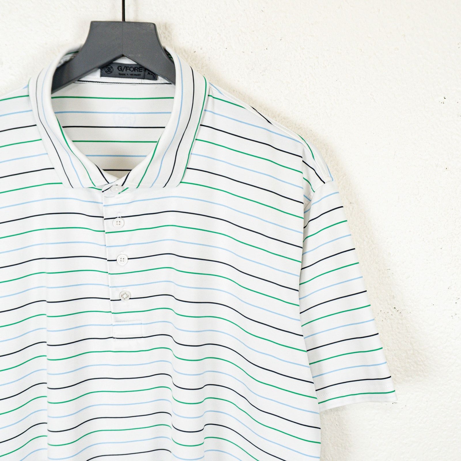 G/FORE G/FORE Golf Tech Polo Shirt White striped Size XL Size US XL / EU 56 / 4 - 3 Thumbnail