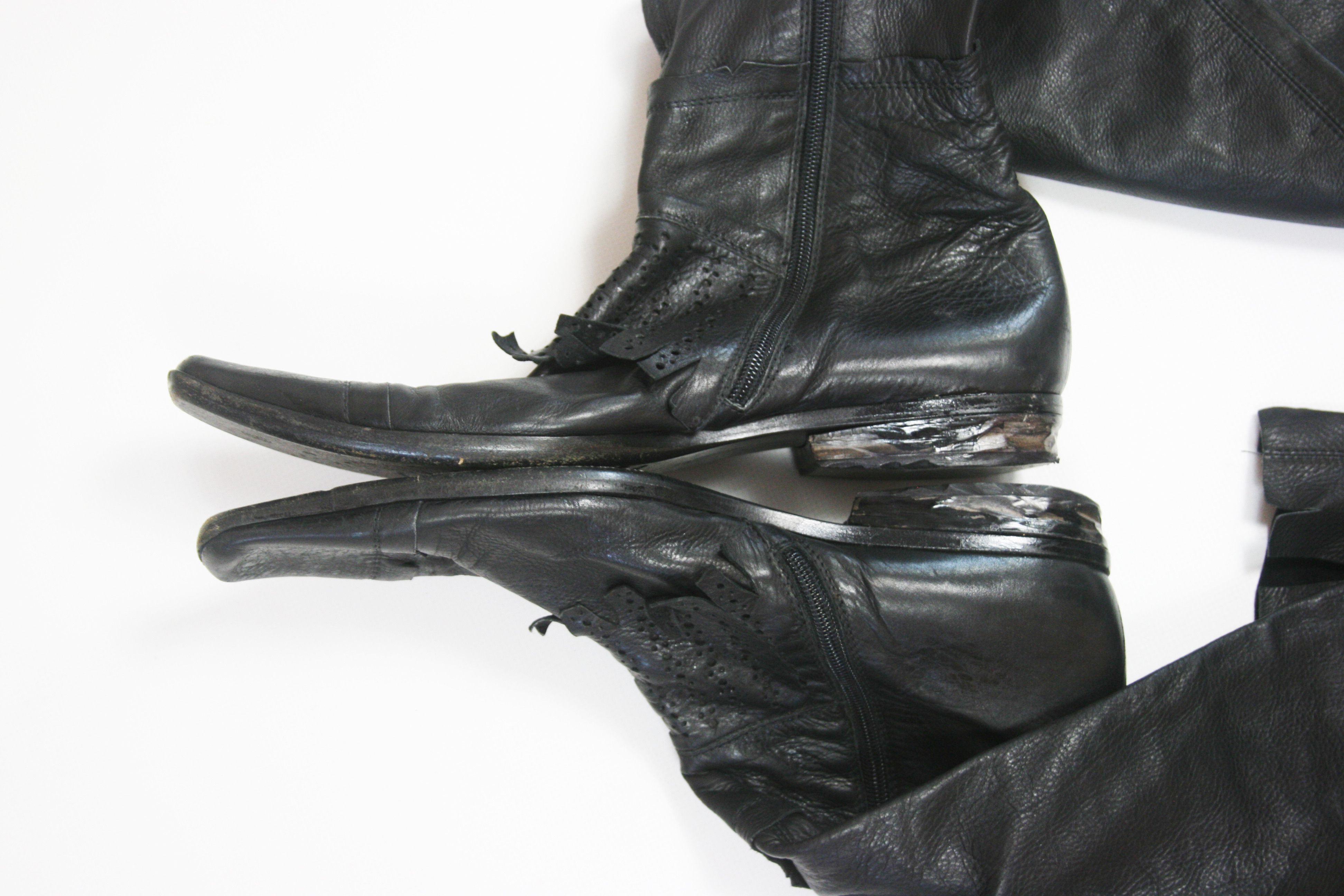 Marsell Square Toe Avant-Garde Leather High Boots Size US 9 / IT 39 - 6 Thumbnail