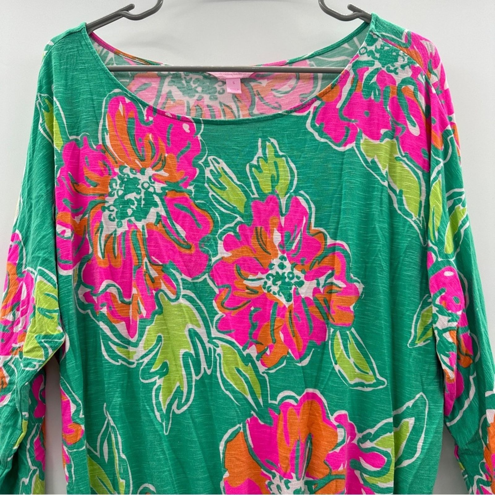 Lilly Pulitzer Lilly Pulitzer Cara Green Orange & Pink Floral Mini Dress Size S / US 4 / IT 40 - 3 Thumbnail