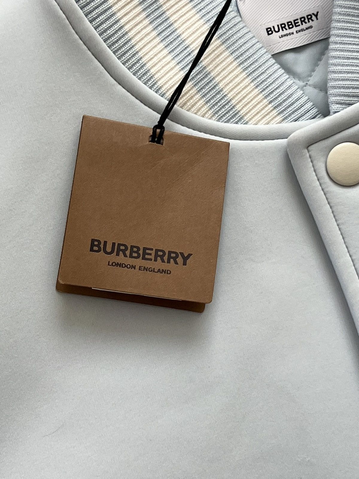 Burberry Burberry Embroidered Graphic Leather Varsity Jacket Size US M / EU 48-50 / 2 - 9 Thumbnail