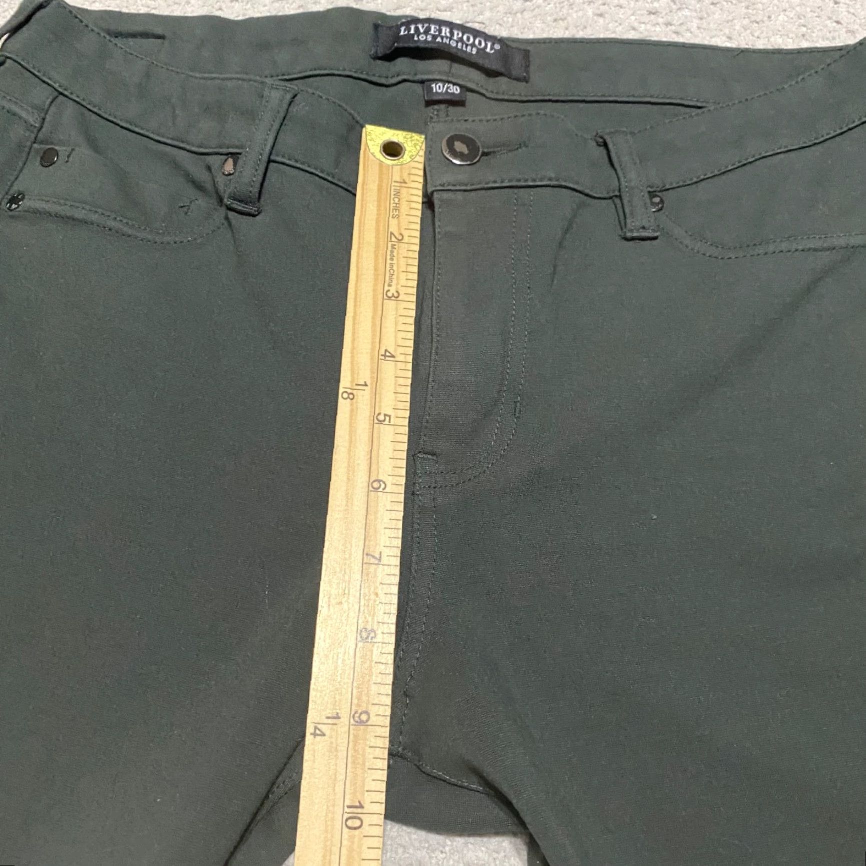 Vintage Liverpool Jeans Dress Pants Womens Sz 10 Gray Mid Rise Skinny Straight Office Workwear Dress Pants with Pockets Zip Button Size 32" / US 10 / IT 46 - 6 Thumbnail