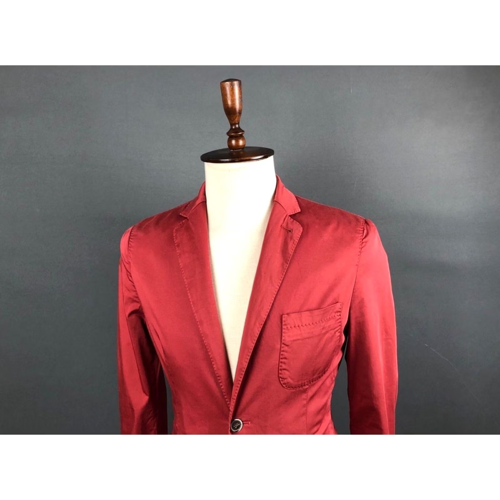 Suitsupply Suitsupply Blazer Shirt 34 Orange Cotton Blend Single-Breasted Mens Size 34R - 4 Thumbnail