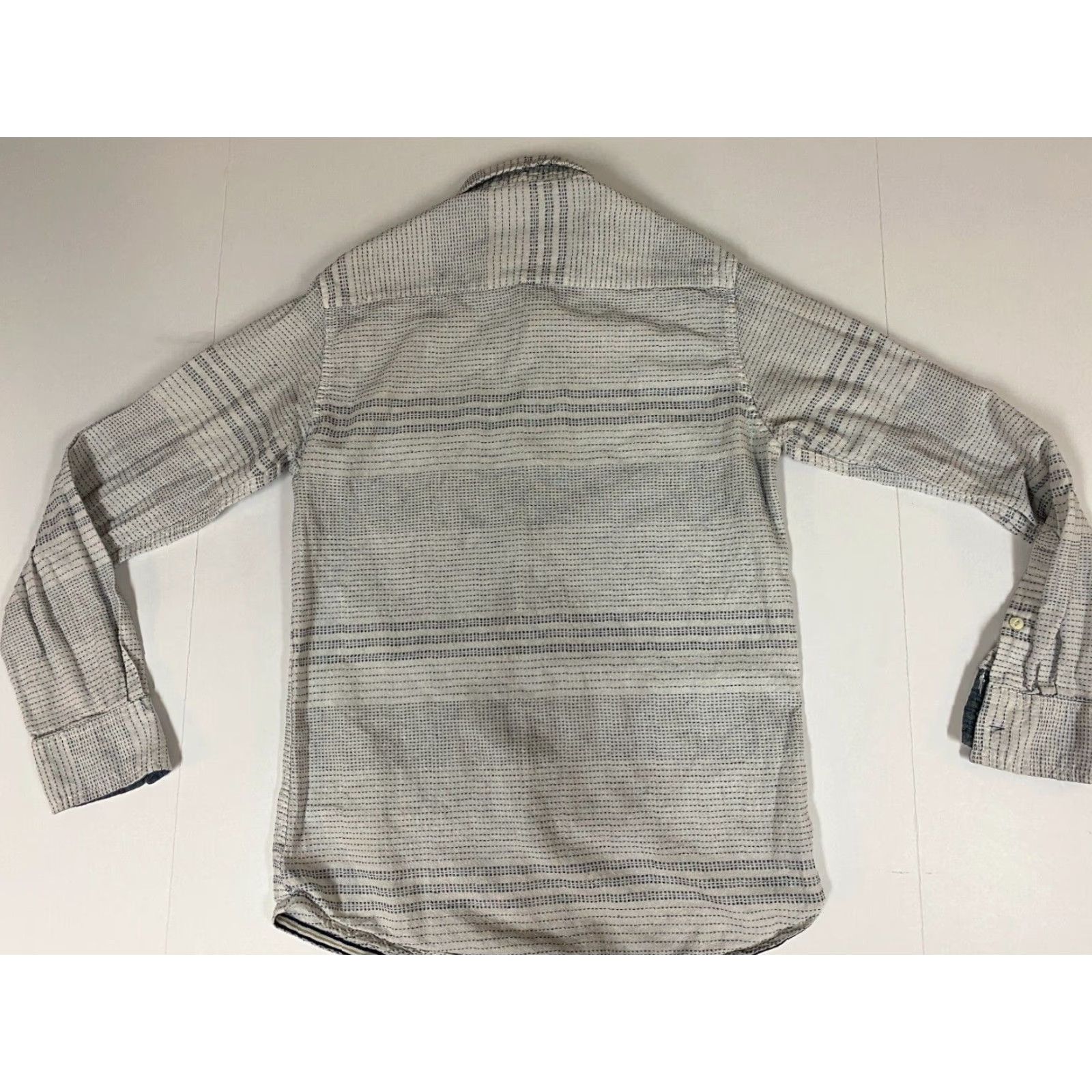 Native Native Code Mens Shirt Small White Button-Down Slim Fit Nylon Knit Long Sleeve Button-Up Collared Size US S / EU 44-46 / 1 - 6 Thumbnail