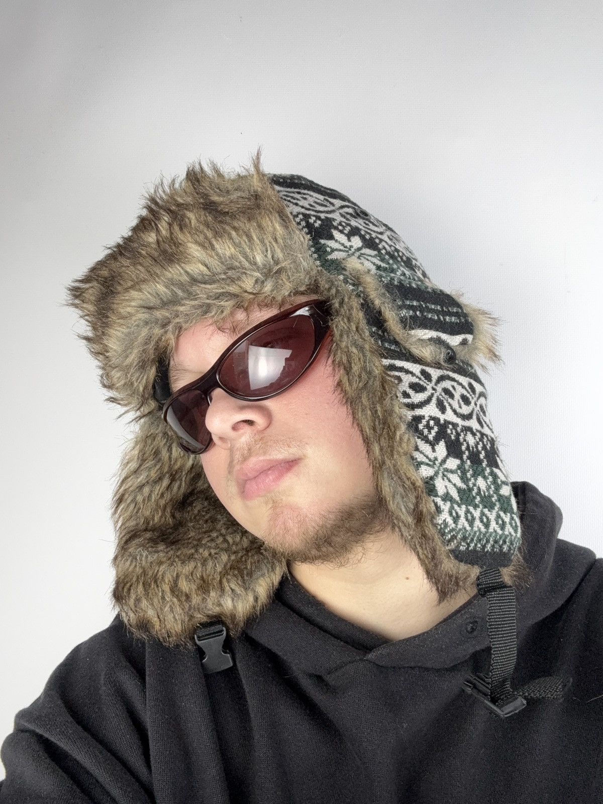 Japanese Brand Faux Fur Mohair Fuzzy Ushanka Trapper Hat Y2K Opium Rare OS Size ONE SIZE - 1 Thumbnail