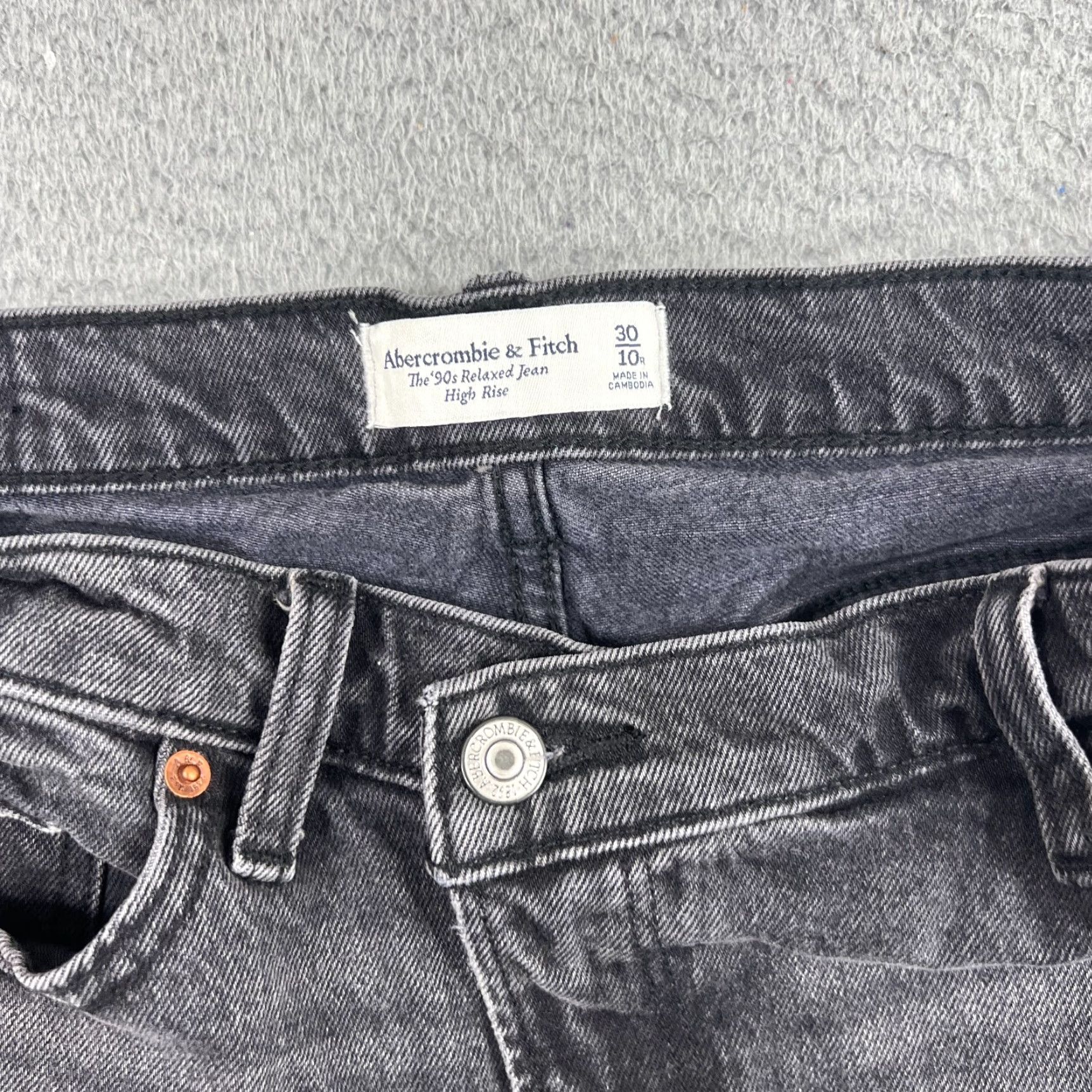 Abercrombie & Fitch VINTAGE Abercrombie & Fitch Jeans Womens 10 Black Denim 90s Relaxed High Rise Wide Leg Mens? Size 32" / US 10 / IT 46 - 5 Thumbnail