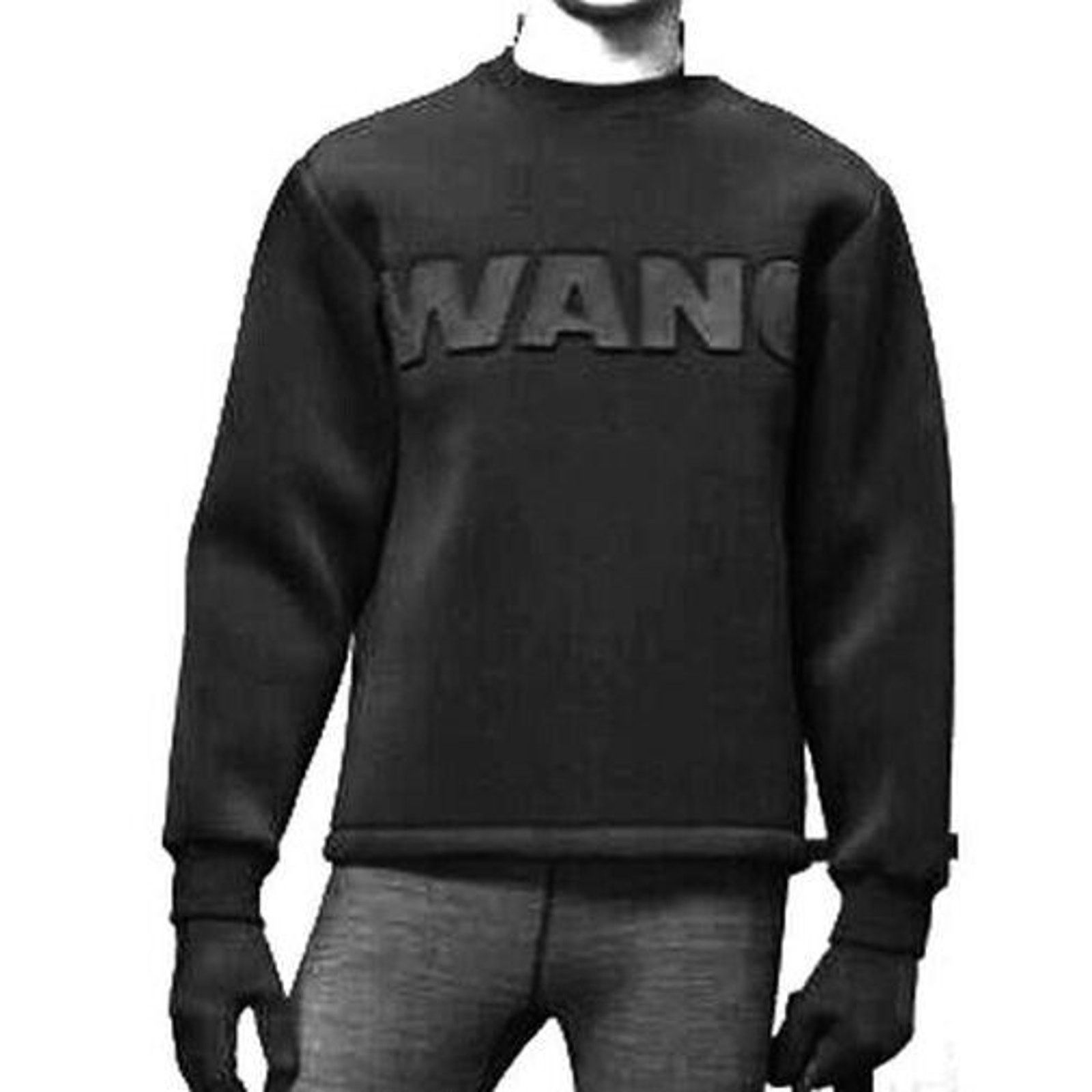 C5 NWT ALEXANDER WANG FOR H&M Logo Embossed Sweatshirt Sz XS