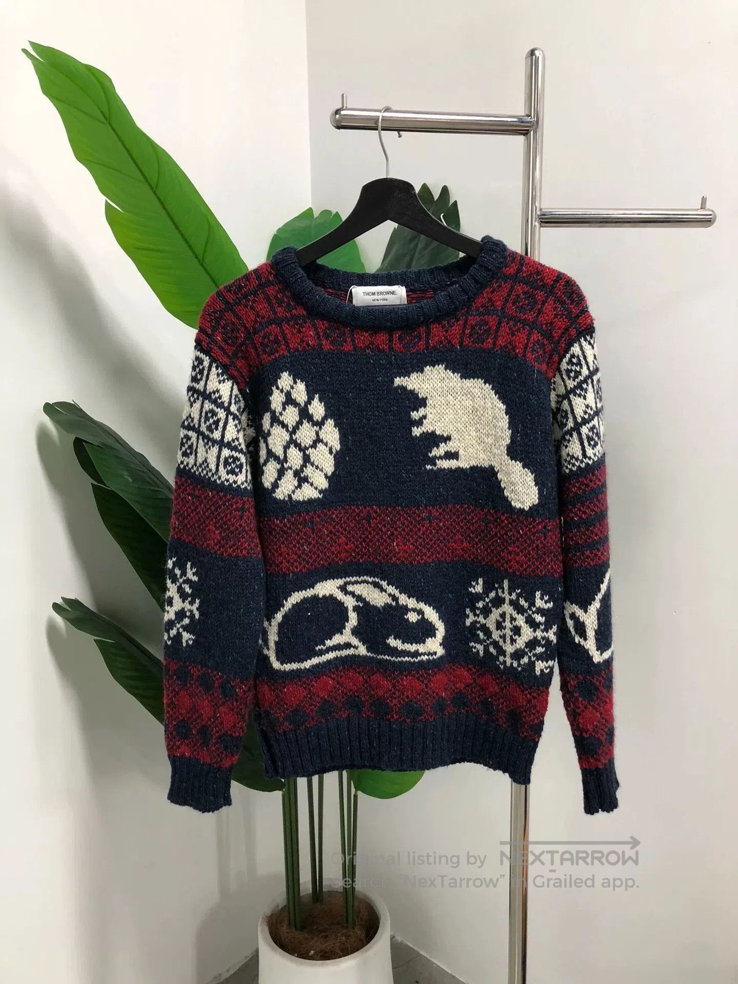 Thom Browne thom browne wool sweater with animal pattern. Size US M / EU 48-50 / 2 - 1 Thumbnail