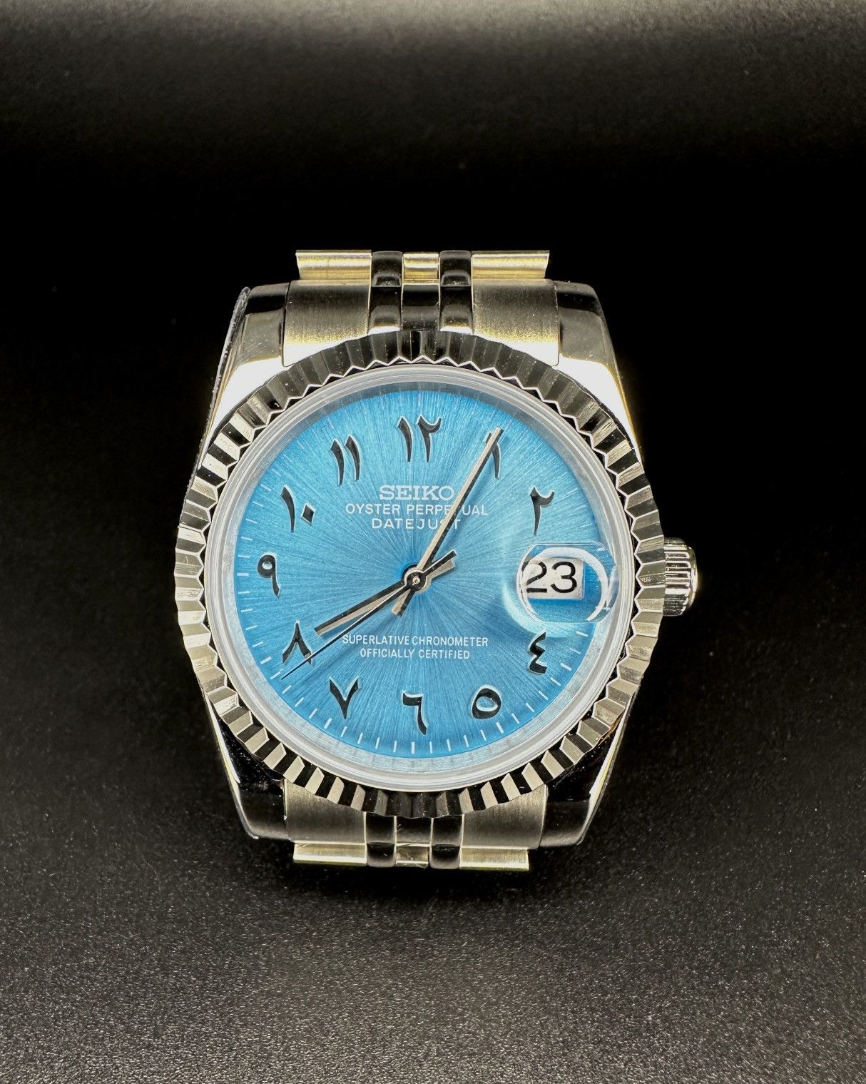 Seiko Custom Seiko watch Blue Arabic Dial Automatic movement Size ONE SIZE - 1 Thumbnail