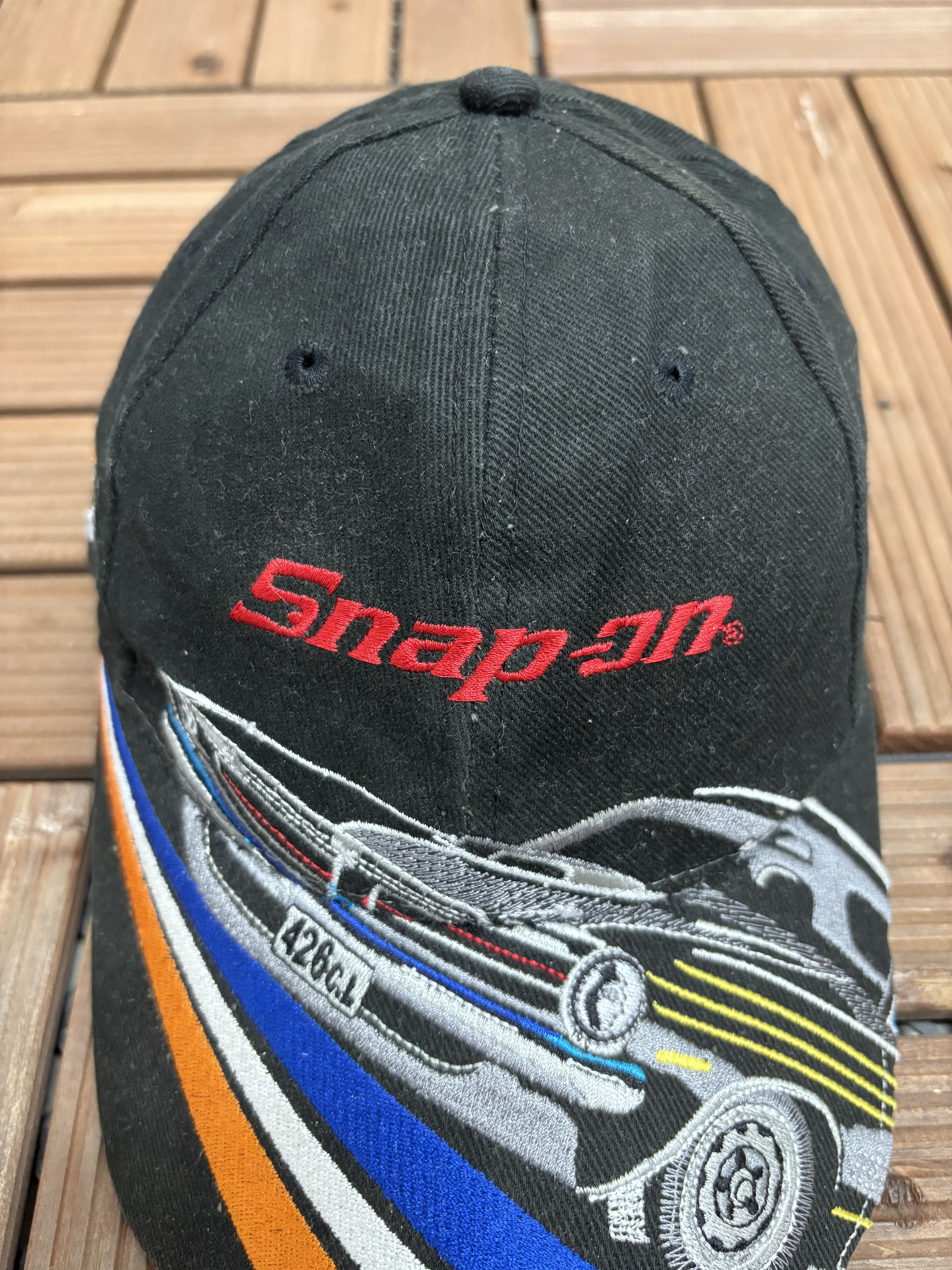 Vintage Snap-On Muscle Vintage All Over AOP Black Hat Cap Size ONE SIZE - 3 Thumbnail