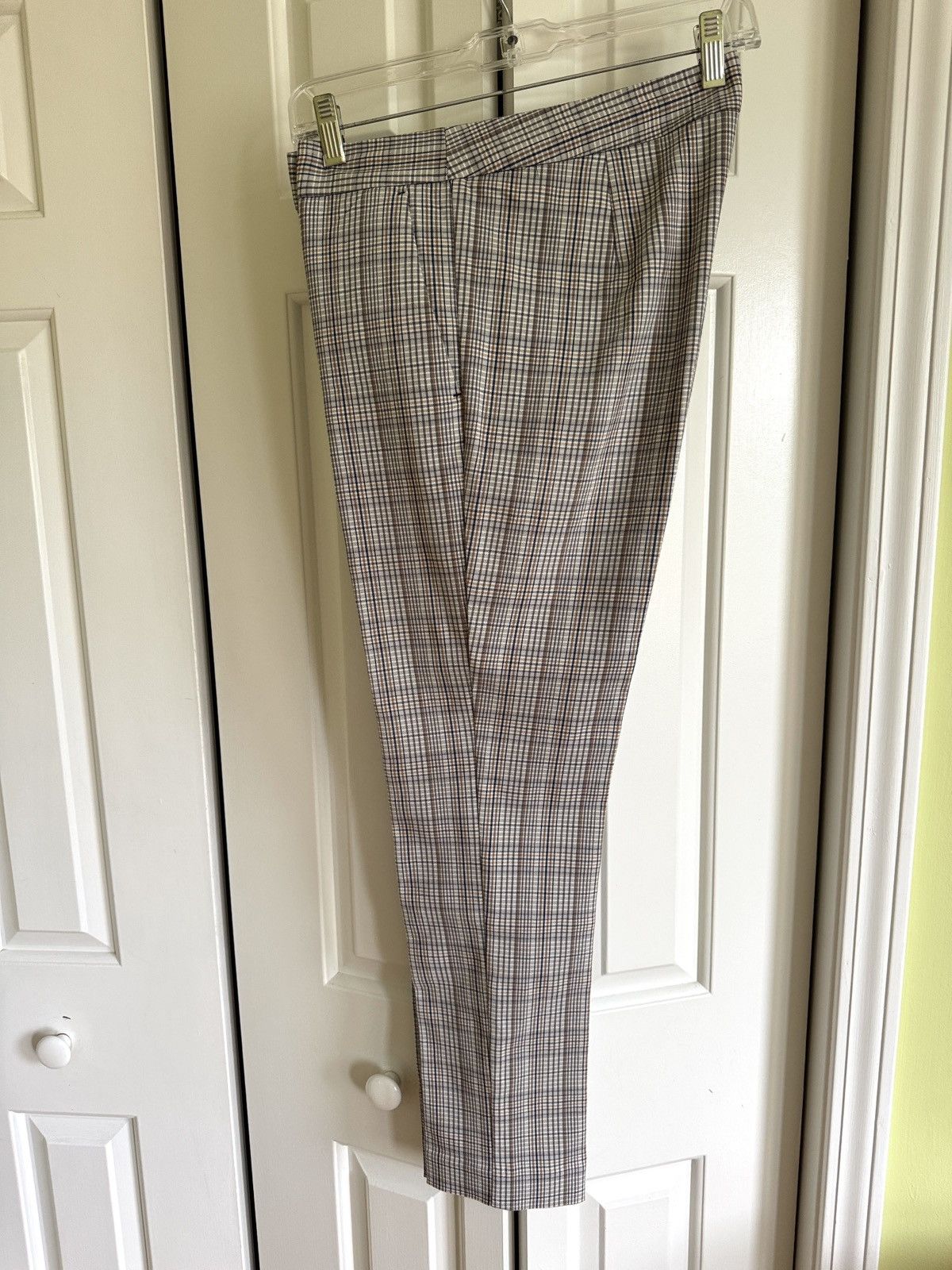 Zara ZARA Women Checkered Cropped Pants L NWOT Size 32" / US 10 / IT 46 - 3 Thumbnail