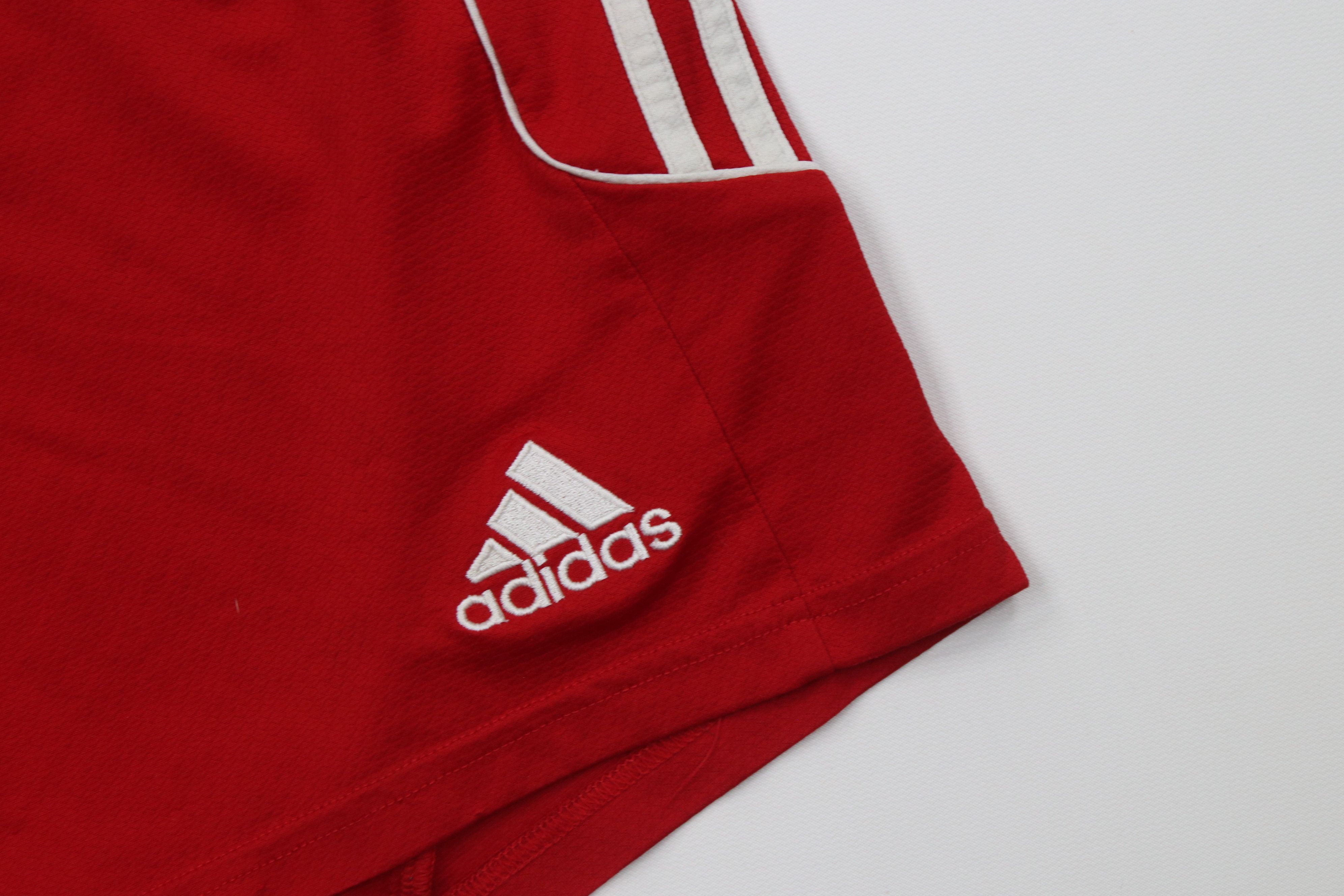 Adidas Vintage Y2K Adidas Knee Running Jogging Soccer Shorts Red Size US 34 / EU 50 - 5 Thumbnail