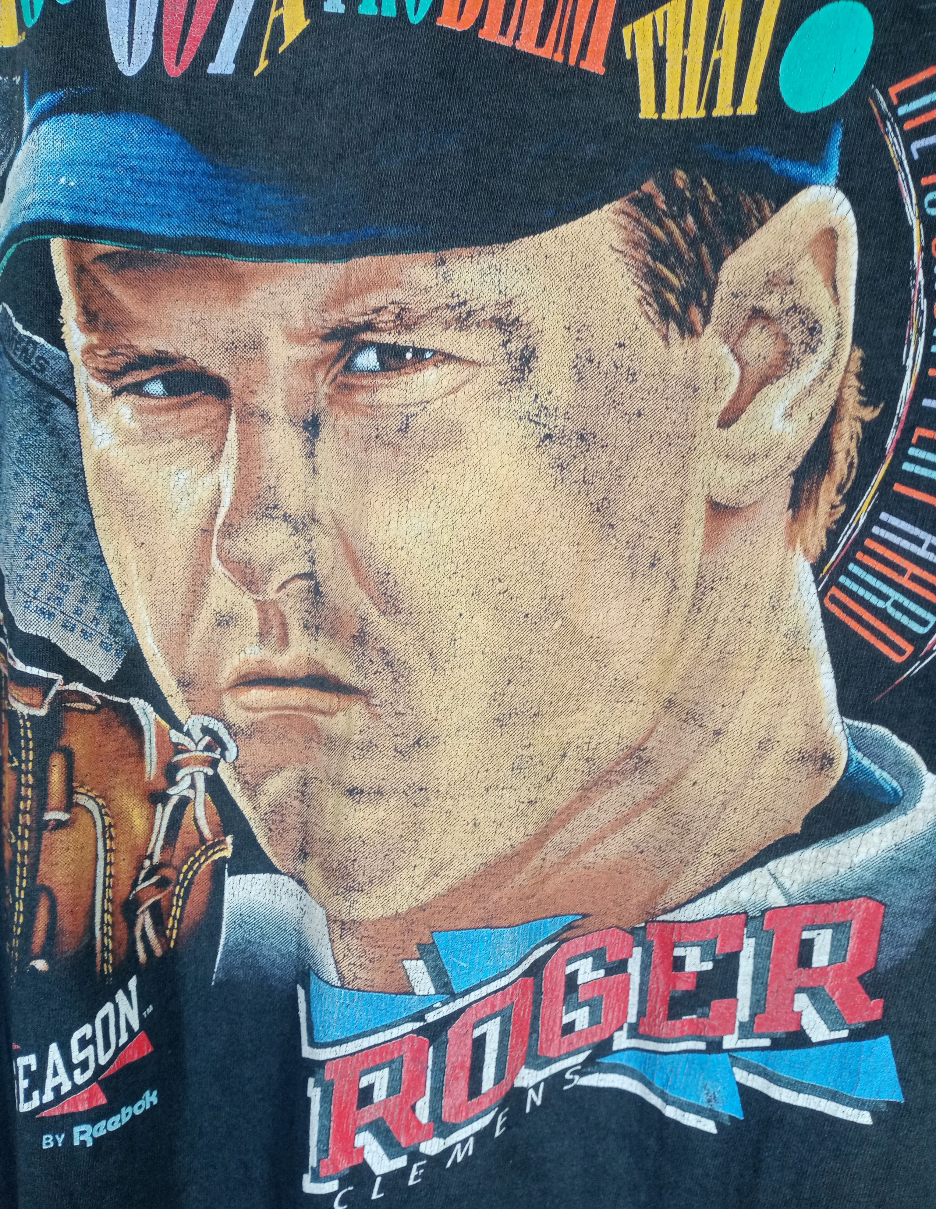 MLB × New York Yankees × Reebok Rare Vintage Distressed Roger Clemens Tshirt Size US L / EU 52-54 / 3 - 3 Thumbnail