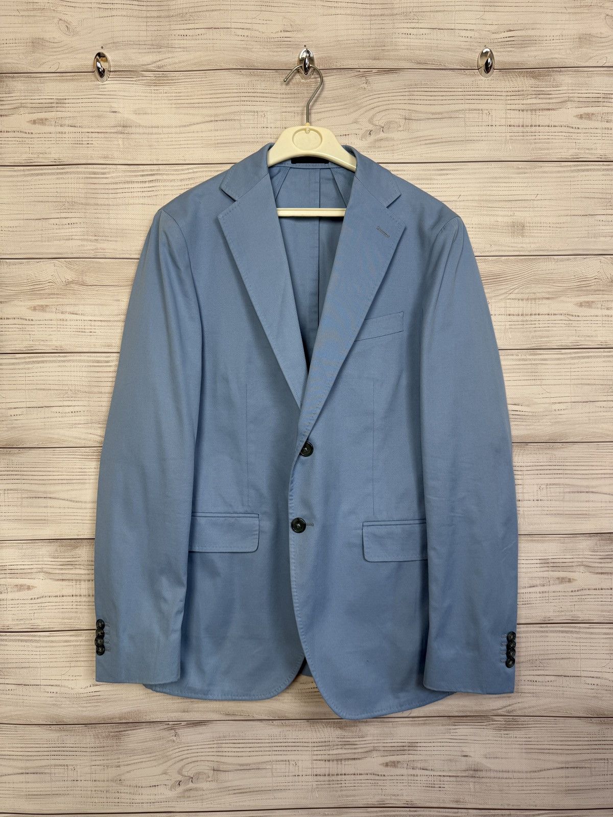 SCABAL Scabal Navy Wool Cashmere Suit Blazer jacket trousers pants Size 48R - 2 Thumbnail