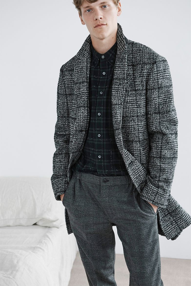 Club Monaco Textured Glen Plaid Topcoat, Size 36 Size US S / EU 44-46 / 1 - 6 Thumbnail