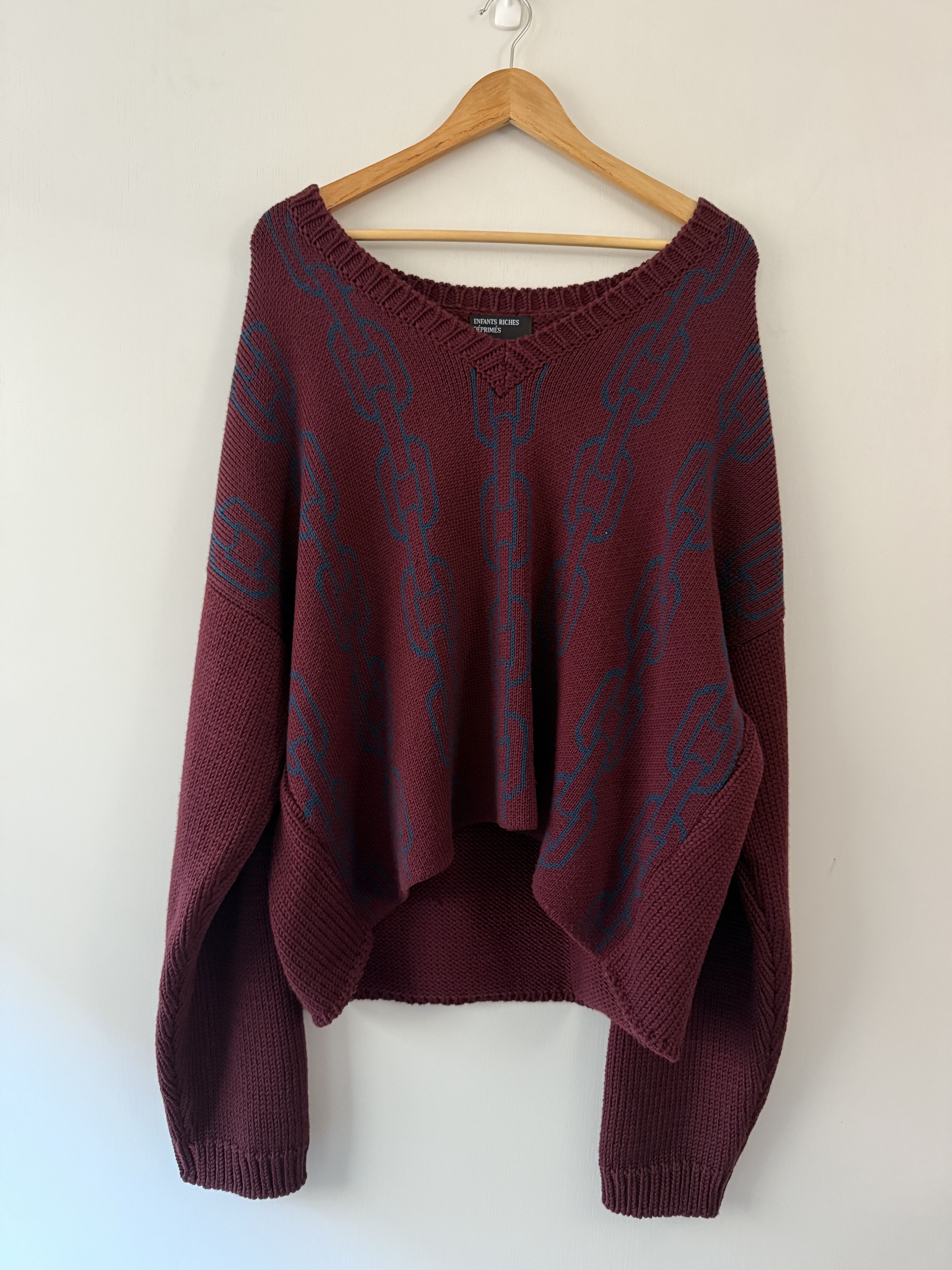 Enfants Riches Deprimes Enfants Riches Deprimes Chainlink Ivory Sweater Size US M / EU 48-50 / 2 - 1 Thumbnail