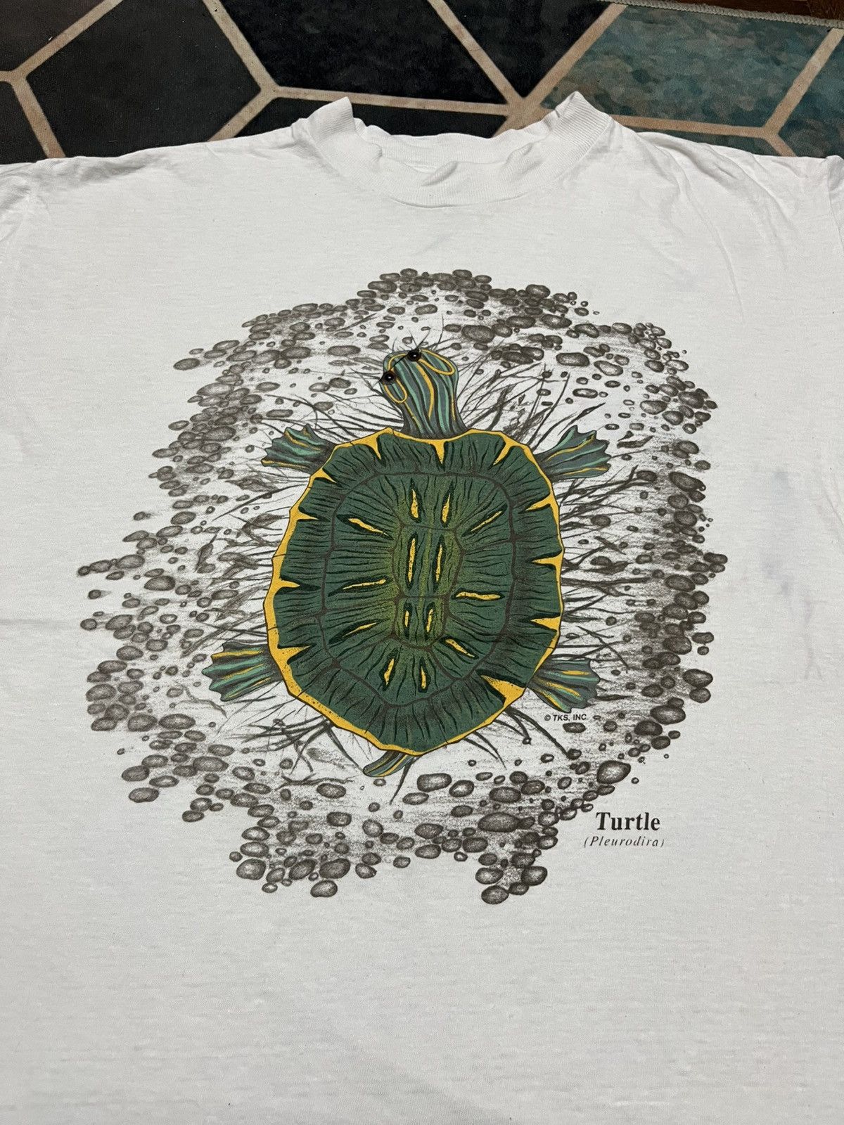 Vintage 💥Offer Me💥Vintage All Single Stitched Turtle Pelurodira Size US L / EU 52-54 / 3 - 3 Thumbnail