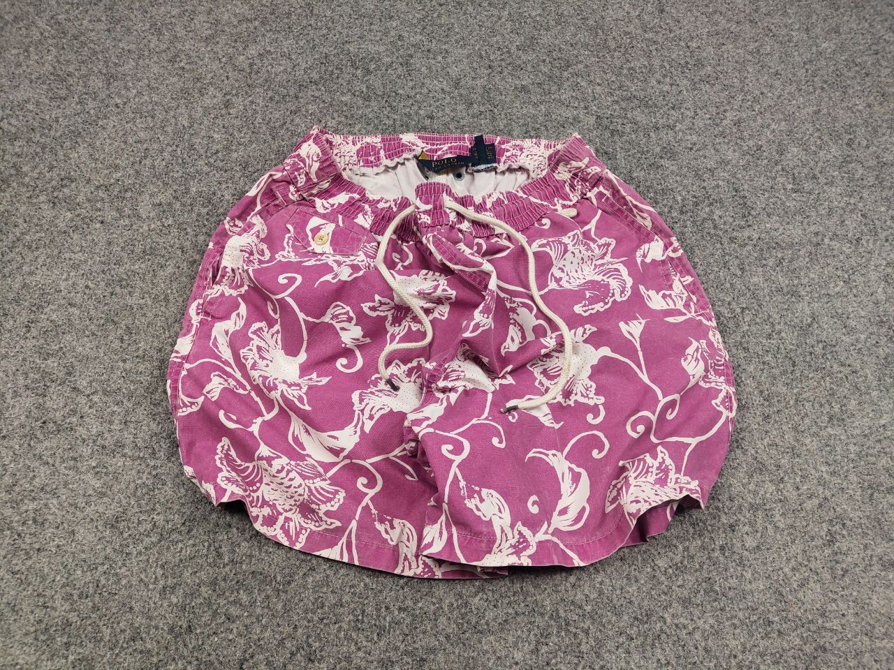 Polo Ralph Lauren Polo Ralph Lauren Pink Flowers Canvas Nylon Shorts Vintage Size US 32 / EU 48 - 2 Thumbnail