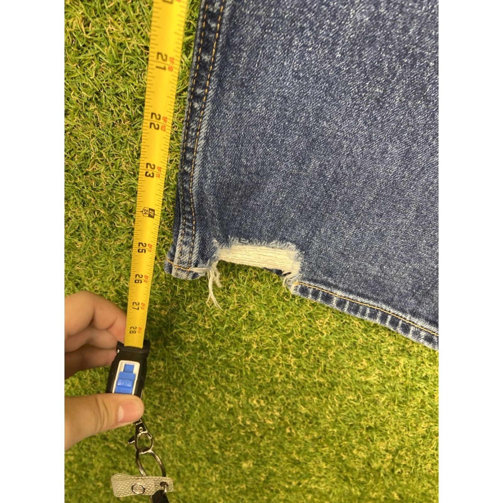 Hudson Hudson Jeans Womens 30 Remi Straight Crop High-Rise Blue Distressed Fits 30x26 Jeans Size 30" / US 8 / IT 44 - 6 Thumbnail
