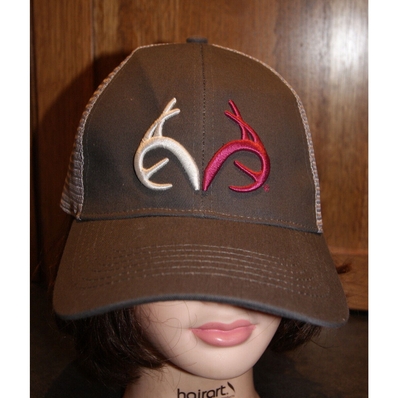 Realtree Realtree Gray Trucker Snapback Hat Cap Mesh Deer Antler Logo Size ONE SIZE - 2 Thumbnail