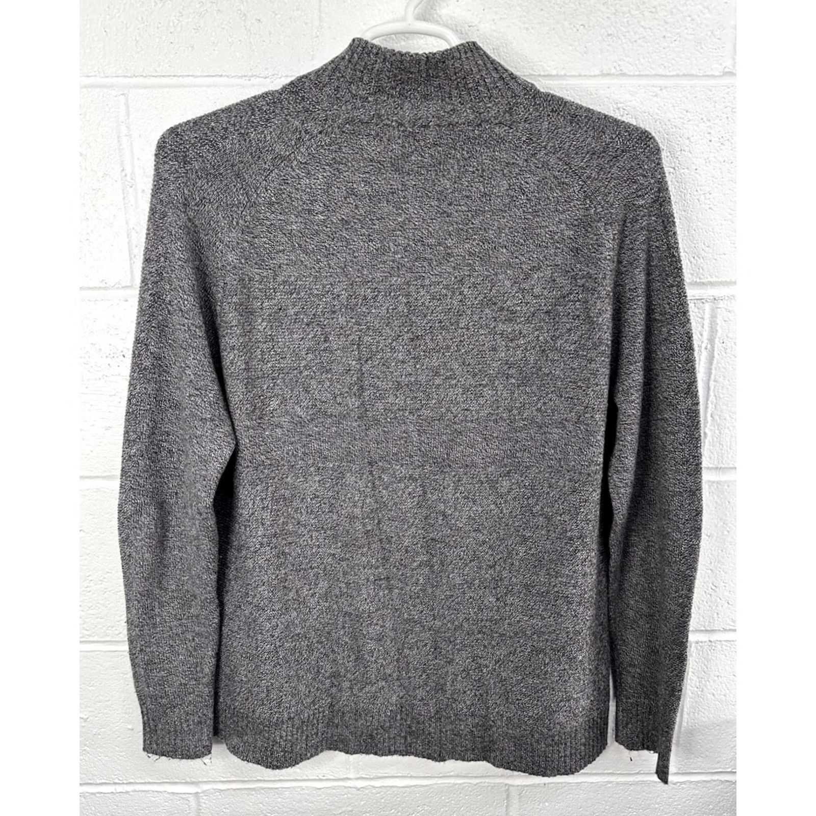 Smartwool Smartwool Mens Large Gray Ripple Ridge 1/2 Zip Sweater Merino Blend Size US L / EU 52-54 / 3 - 3 Thumbnail